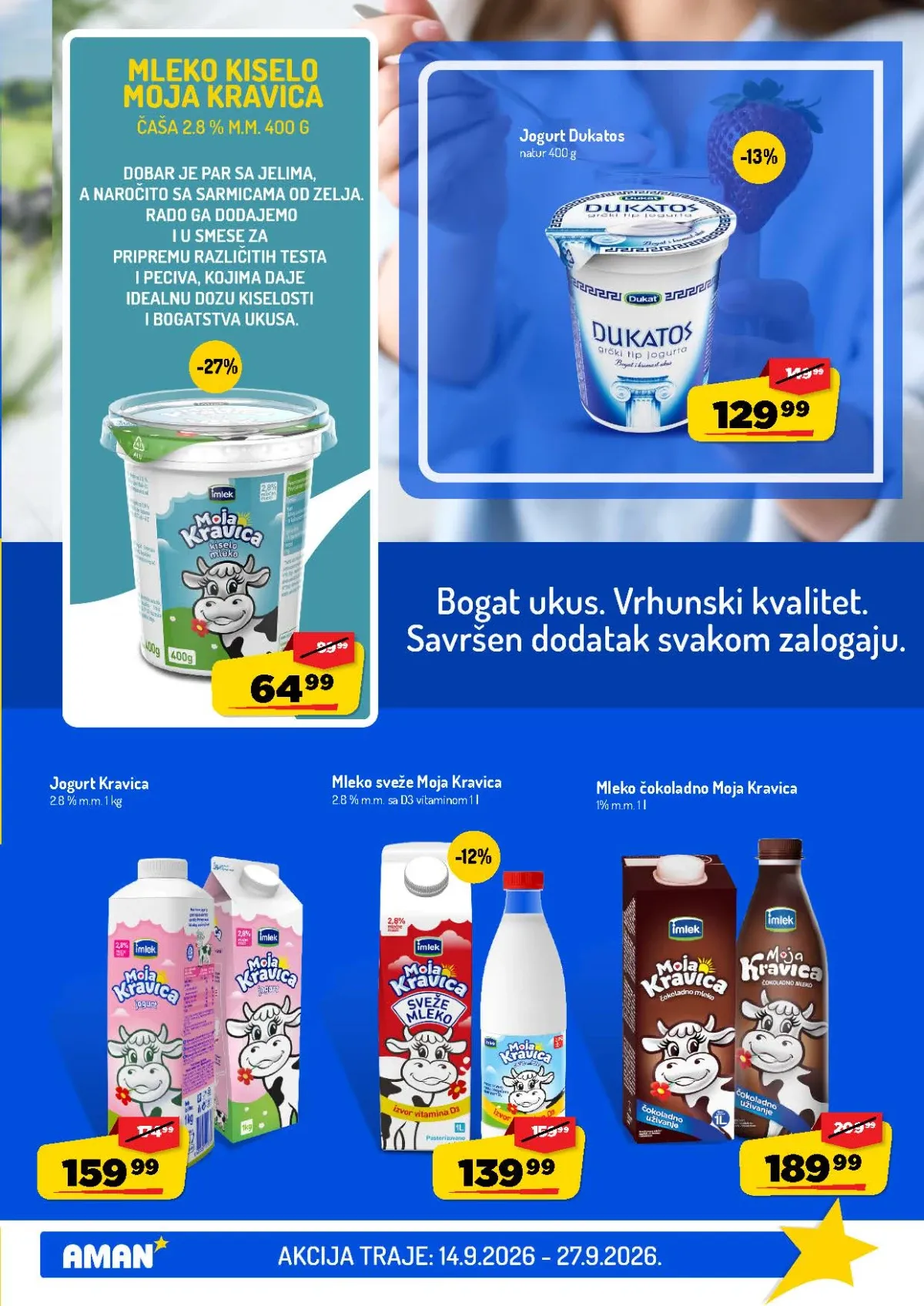 AMAN katalog – Dukatos jogurt i Moja Kravica mleko