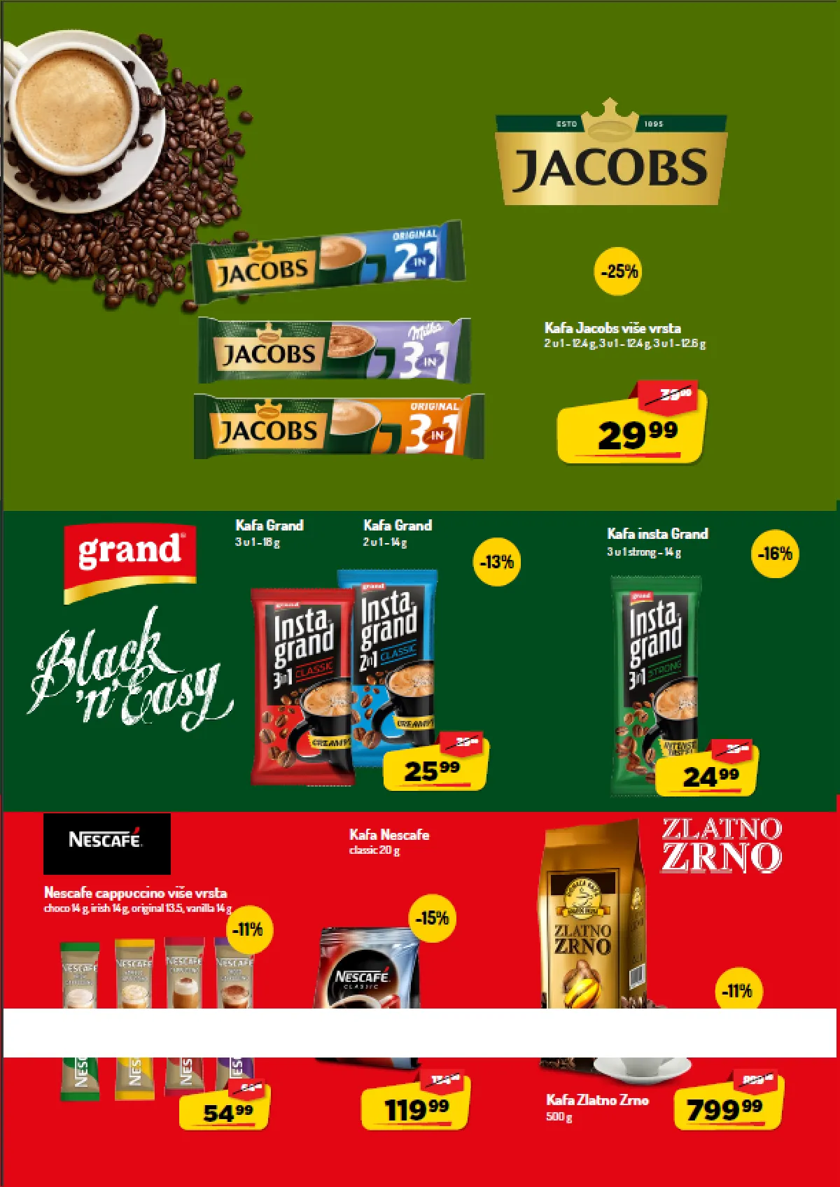 AMAN katalog – Jacobs, Grand, Nescafé i Zlatno zrno kafa
