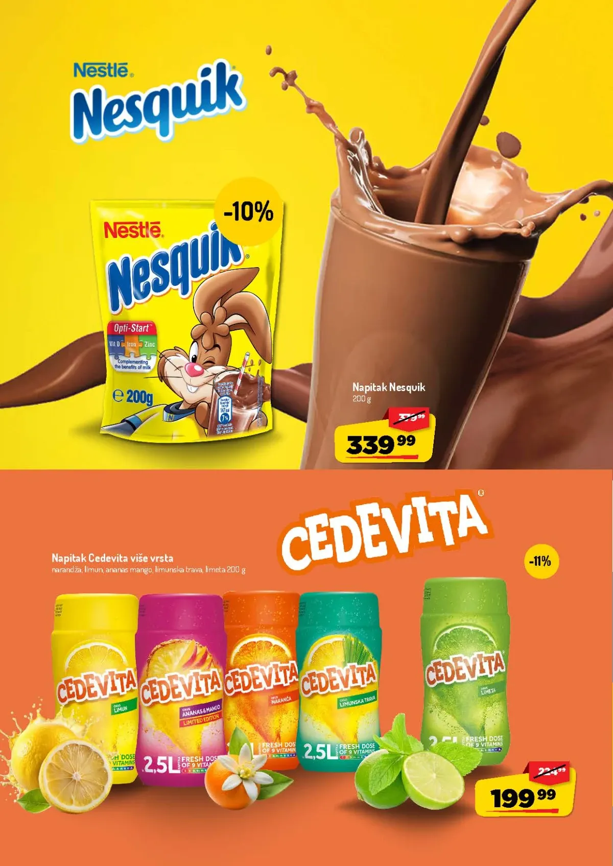 AMAN katalog – Nesquik i Cedevita napici na akciji