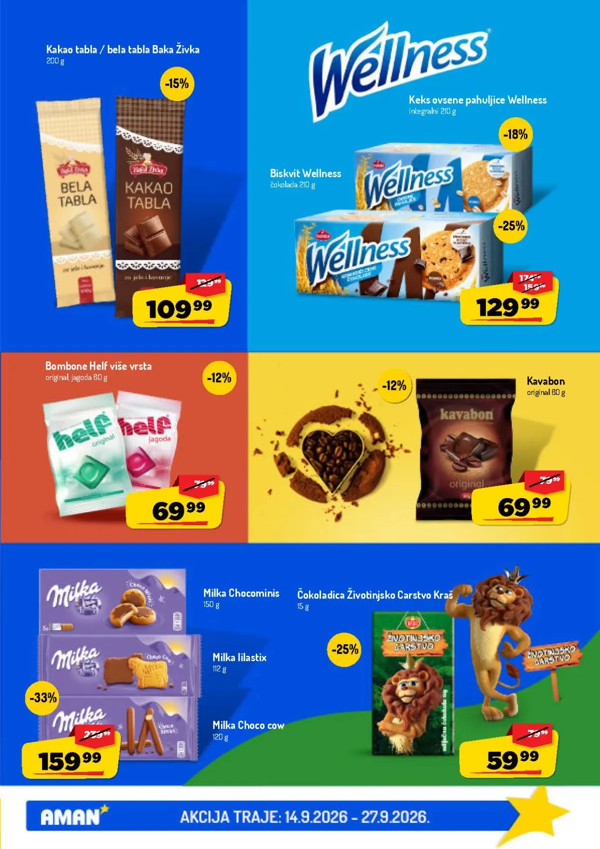 AMAN katalog – Milka, Wellness, Kraš i druge poslastice