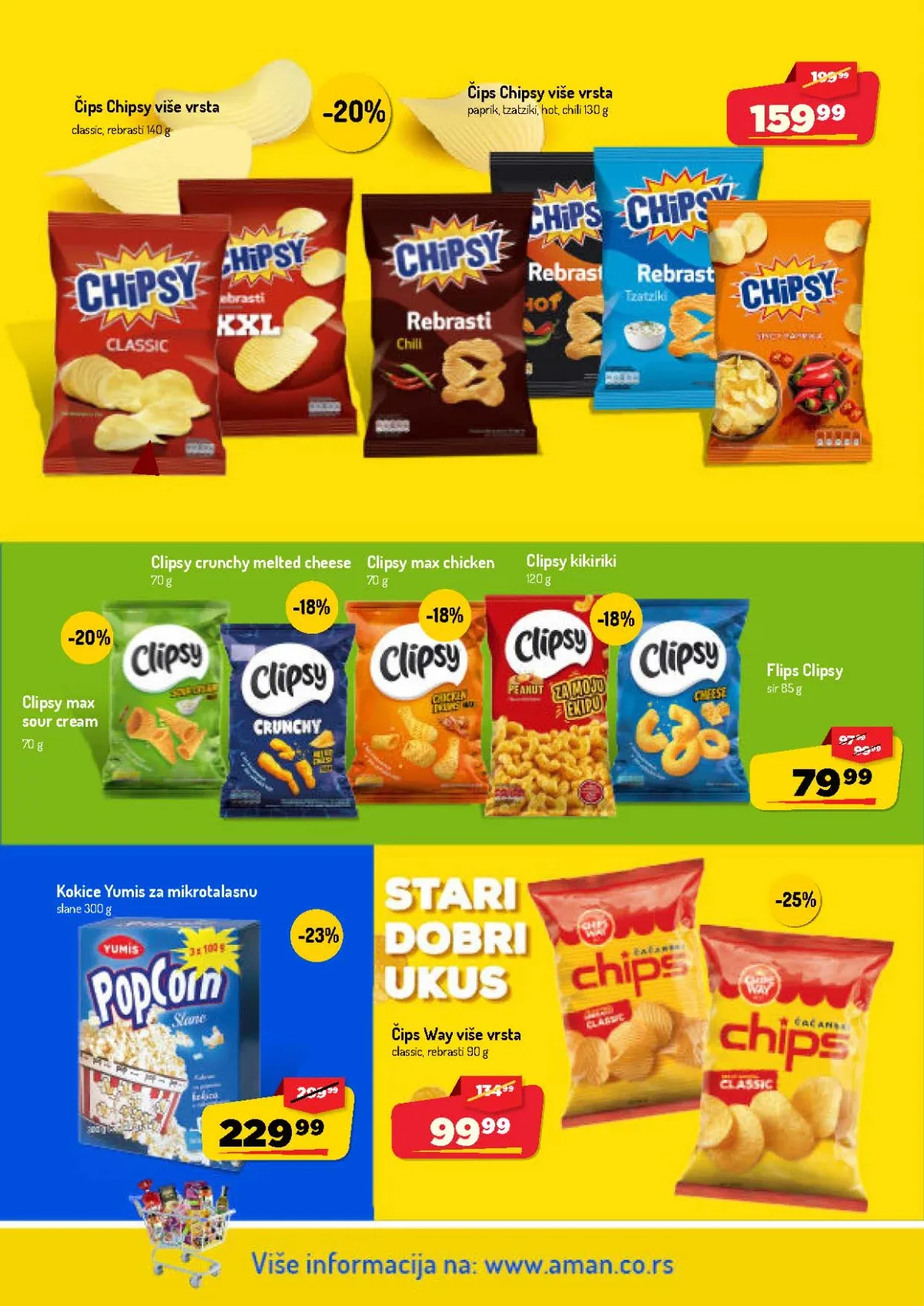 AMAN katalog – Chipsy, Clipsy, Way čips i kokice