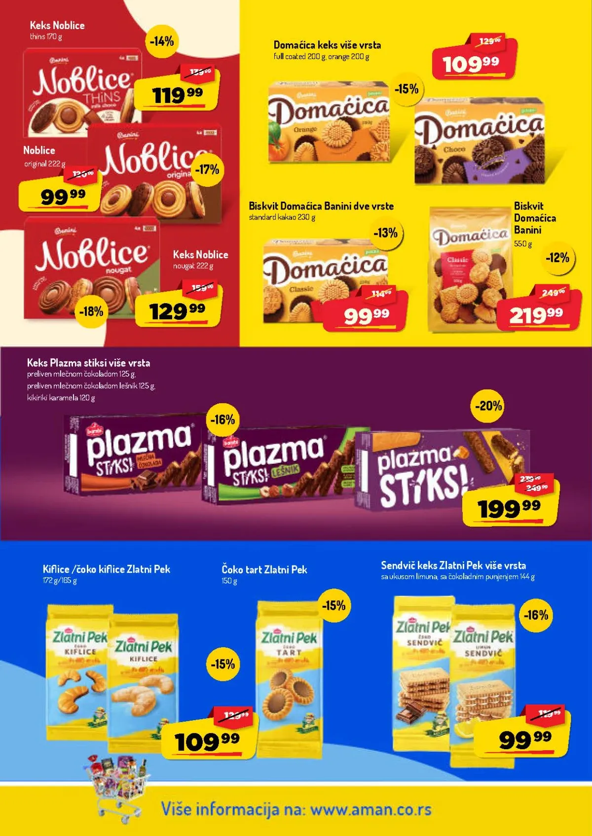 AMAN katalog – Noblice, Domaćica, Plazma i Zlatni Pek keks