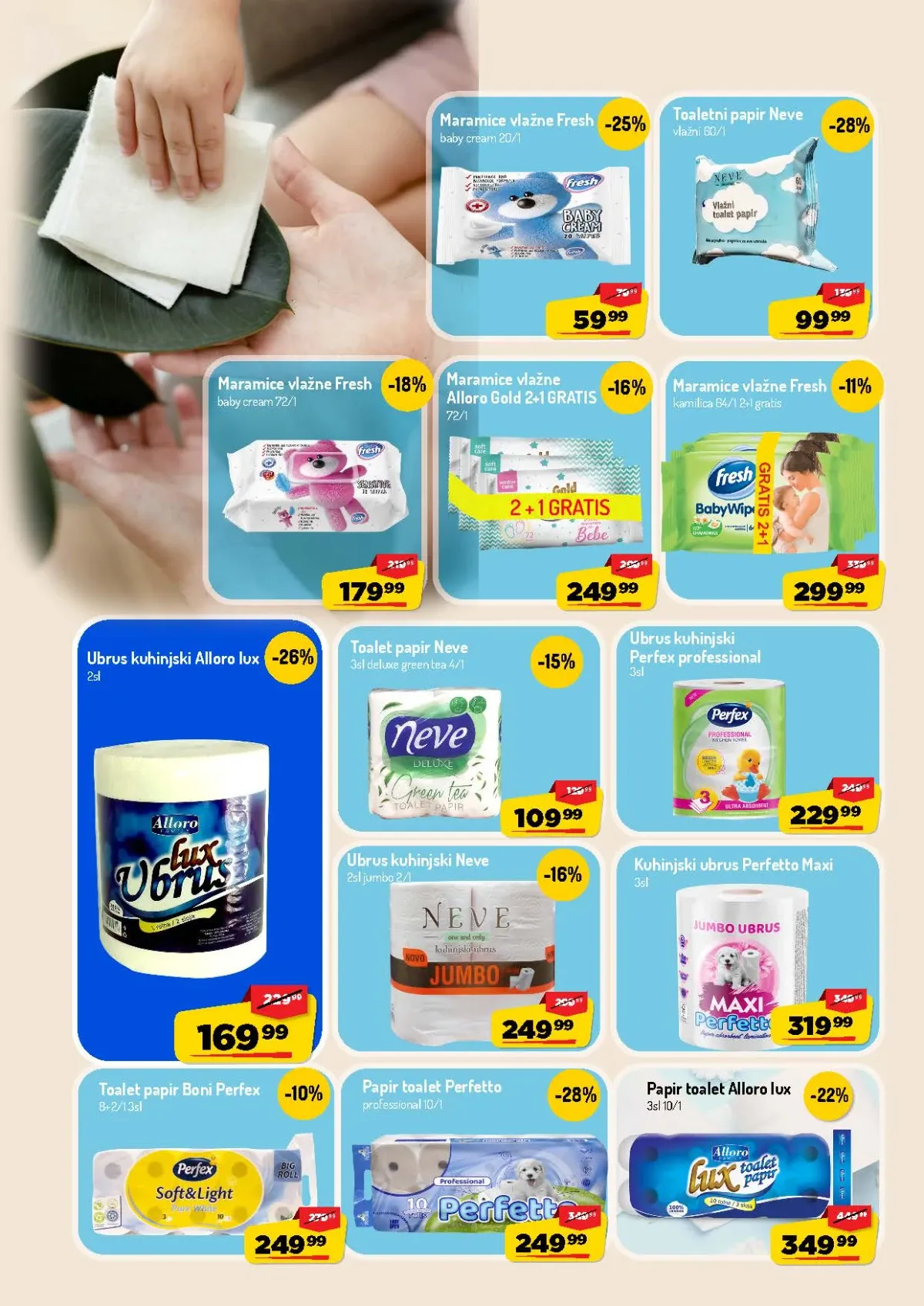 AMAN katalog – vlažne maramice, toaletni papir i kuhinjski ubrusi