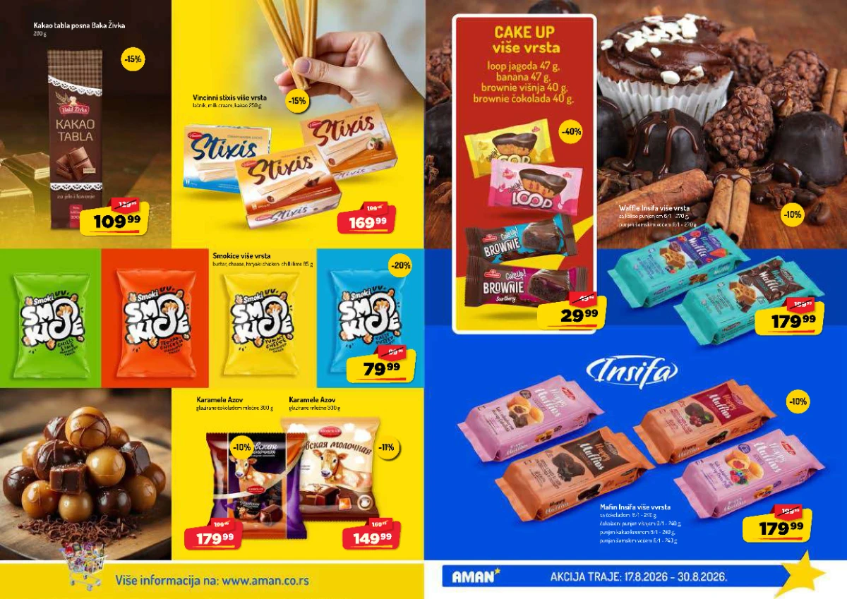 AMAN katalog strana 16 – Cake Up, Smokice, Vincinni i drugi slatkiši