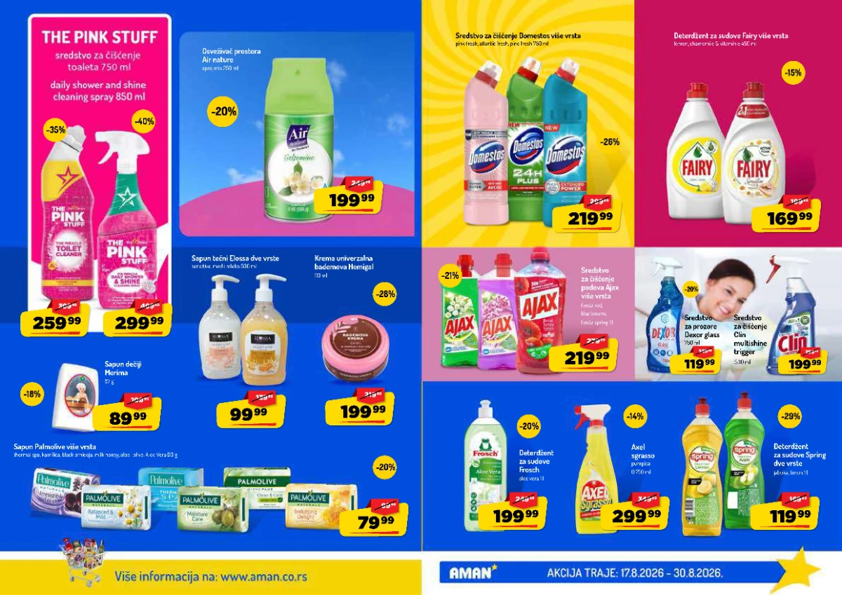 AMAN katalog strana 19 – sredstva za čišćenje i pranje sudova uz popuste do 40%