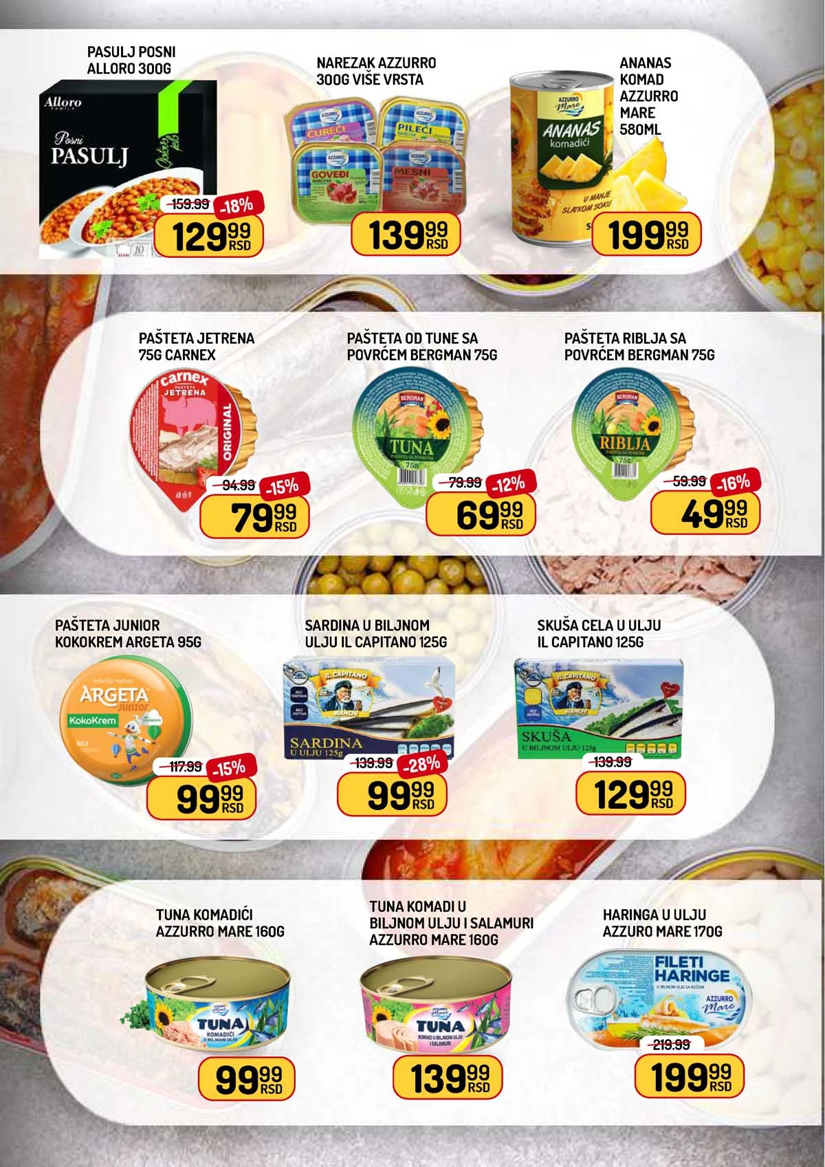 Aman nedeljna akcija katalog strana 4 – meso i mlečni proizvodi na sniženju do 26.03.2026