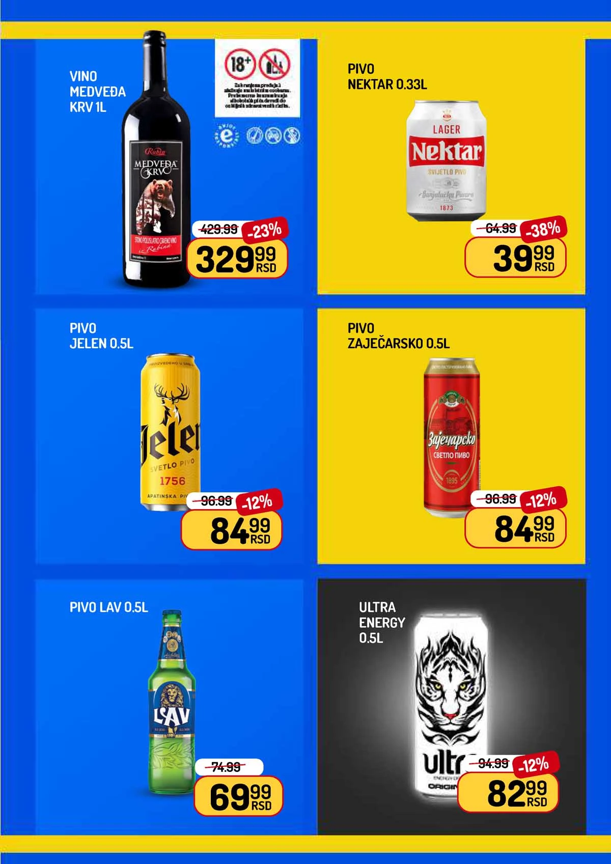 Aman nedeljna akcija katalog strana 13 – piće i osnovne namirnice na sniženju do 26.03.2026