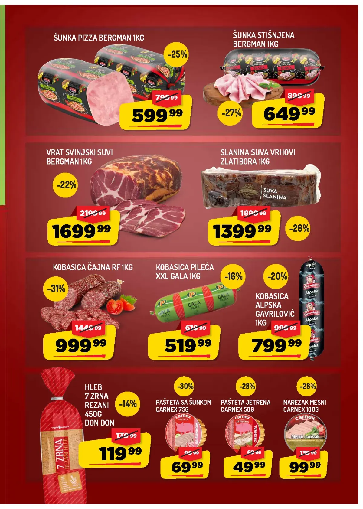 AMAN katalog 02–08.10.2026. – suhomesnati proizvodi, kobasice, paštete i hleb na akciji