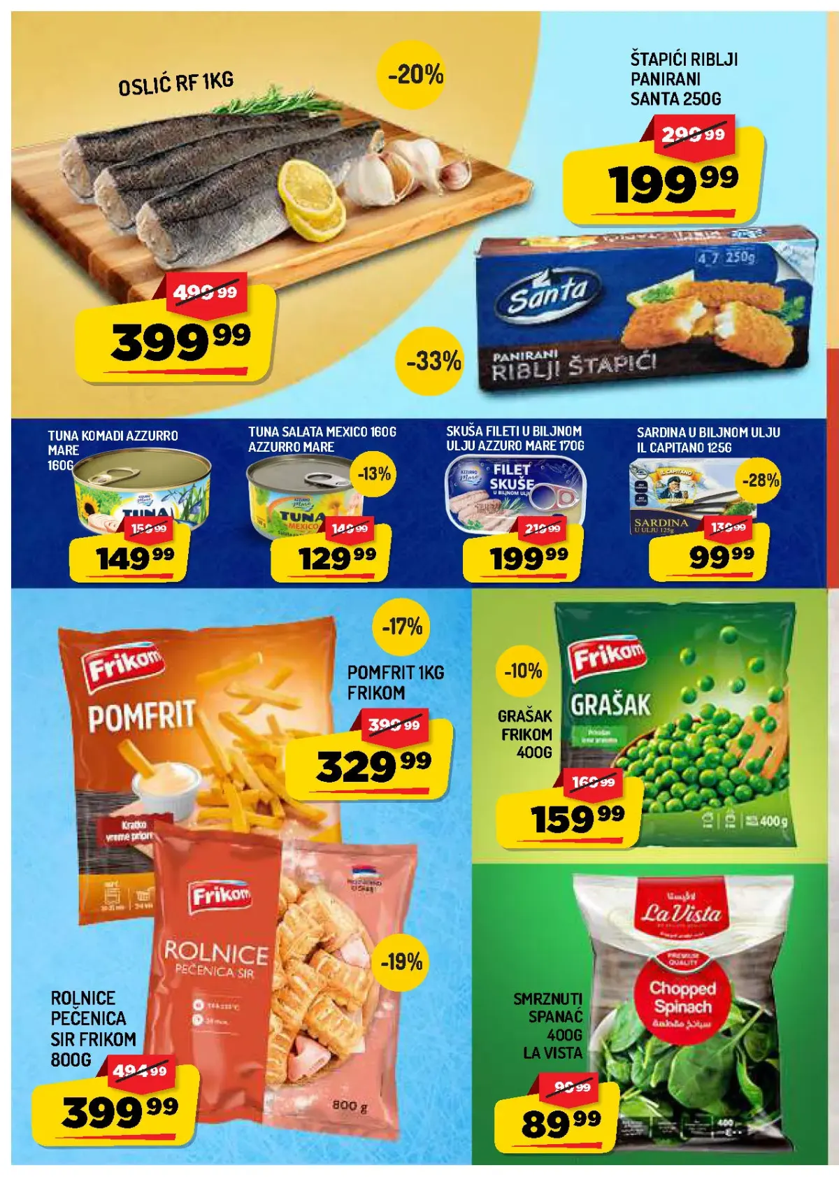 AMAN katalog 02–08.10.2026. – riba, pomfrit, grašak i smrznuti proizvodi na akciji