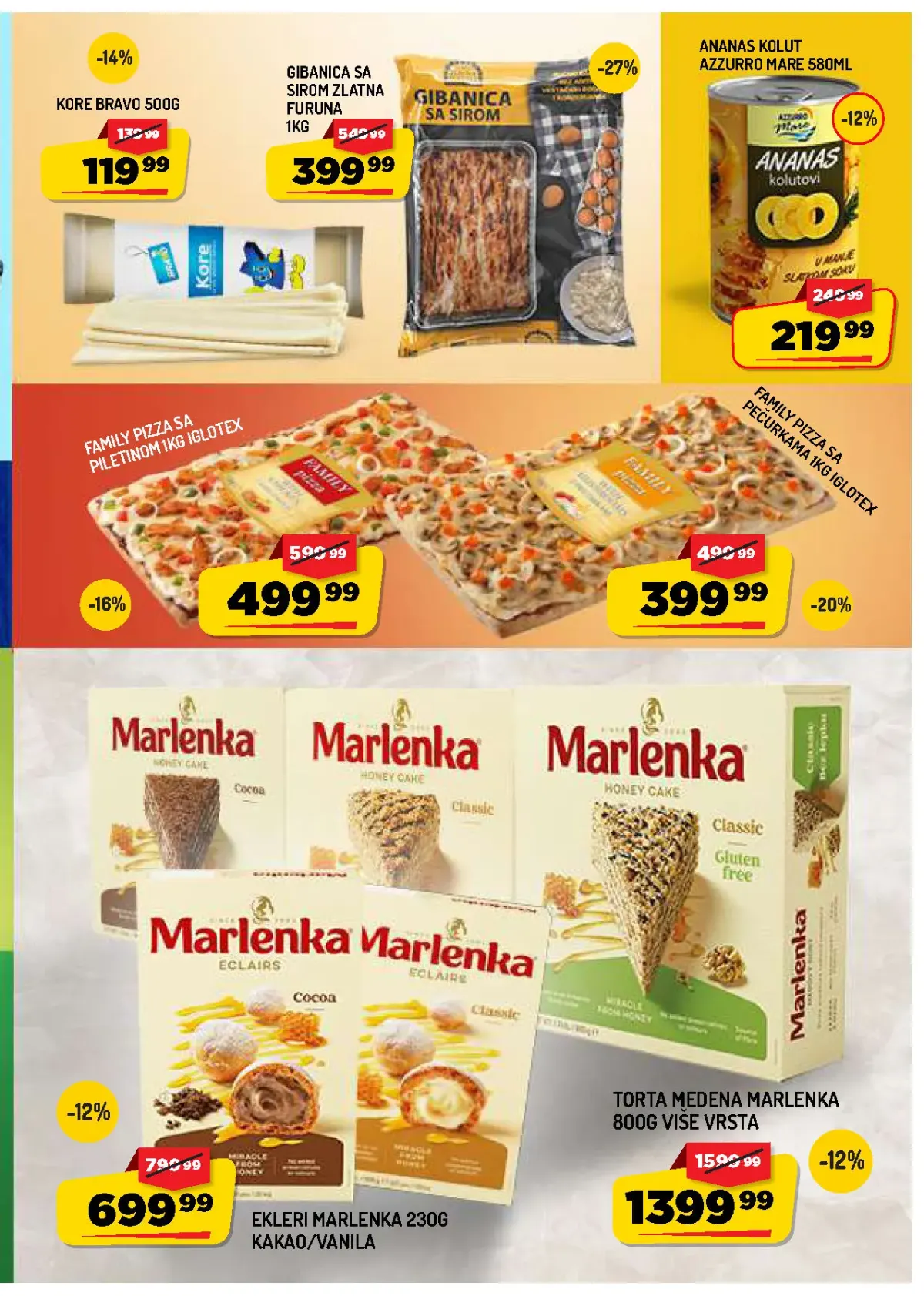 AMAN katalog 02–08.10.2026. – pice, gibanica, Marlenka kolači i kore na akciji