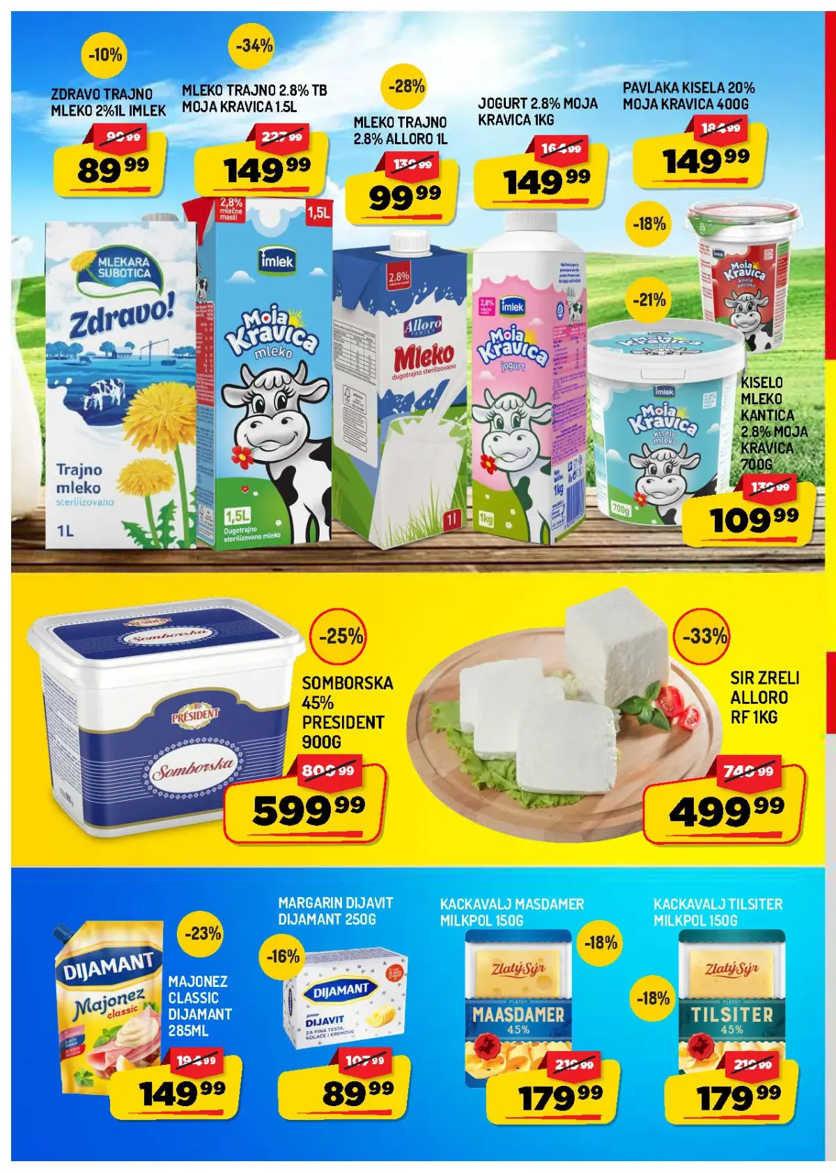 AMAN katalog 02–08.10.2026. – mleko, jogurt, sirevi, pavlaka i majonez na akciji