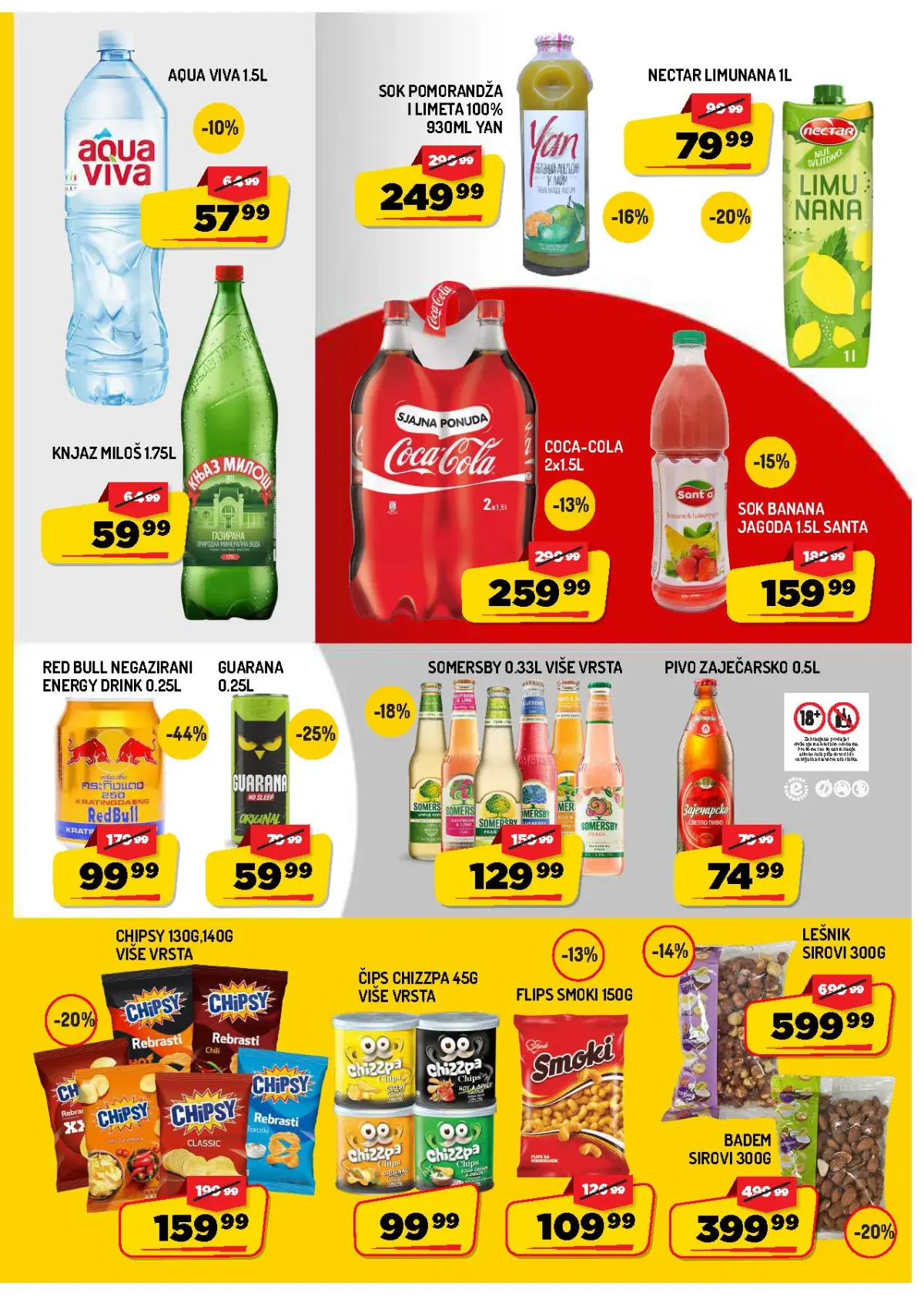 AMAN katalog 02–08.10.2026. – sokovi, energetska pića, pivo, grickalice i orašasti plodovi