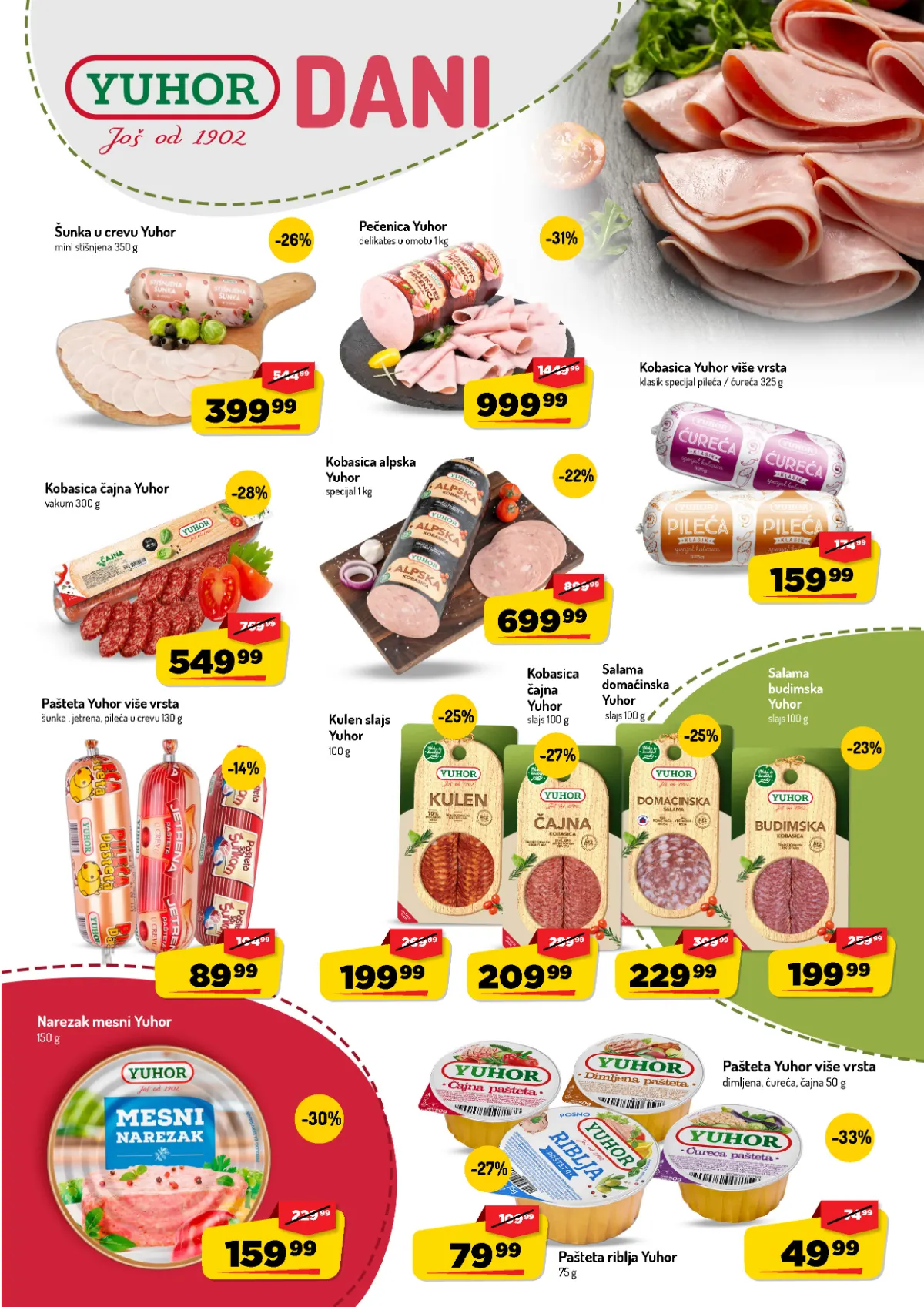 AMAN katalog do 25.10.2026. – Yuhor ponuda AMAN katalog, strana 2 – Yuhor šunka, pečenica, kobasice i paštete na akciji