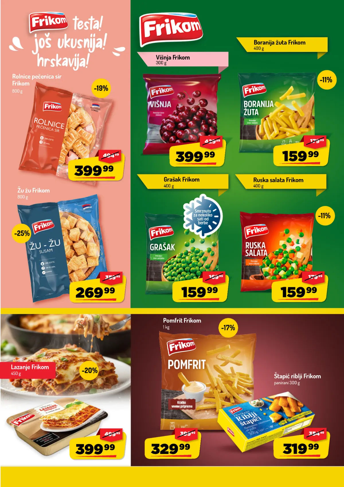 AMAN katalog do 25.10.2026. – Frikom ponuda AMAN katalog, strana 14 – Frikom žu žu, rolnice, lazanje, pomfrit i zamrznuto povrće