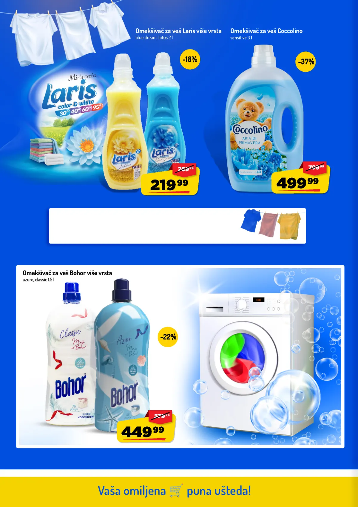 AMAN katalog do 25.10.2026. – omekšivači na akciji AMAN katalog, strana 36 – Laris, Coccolino i Bohor omekšivači za veš