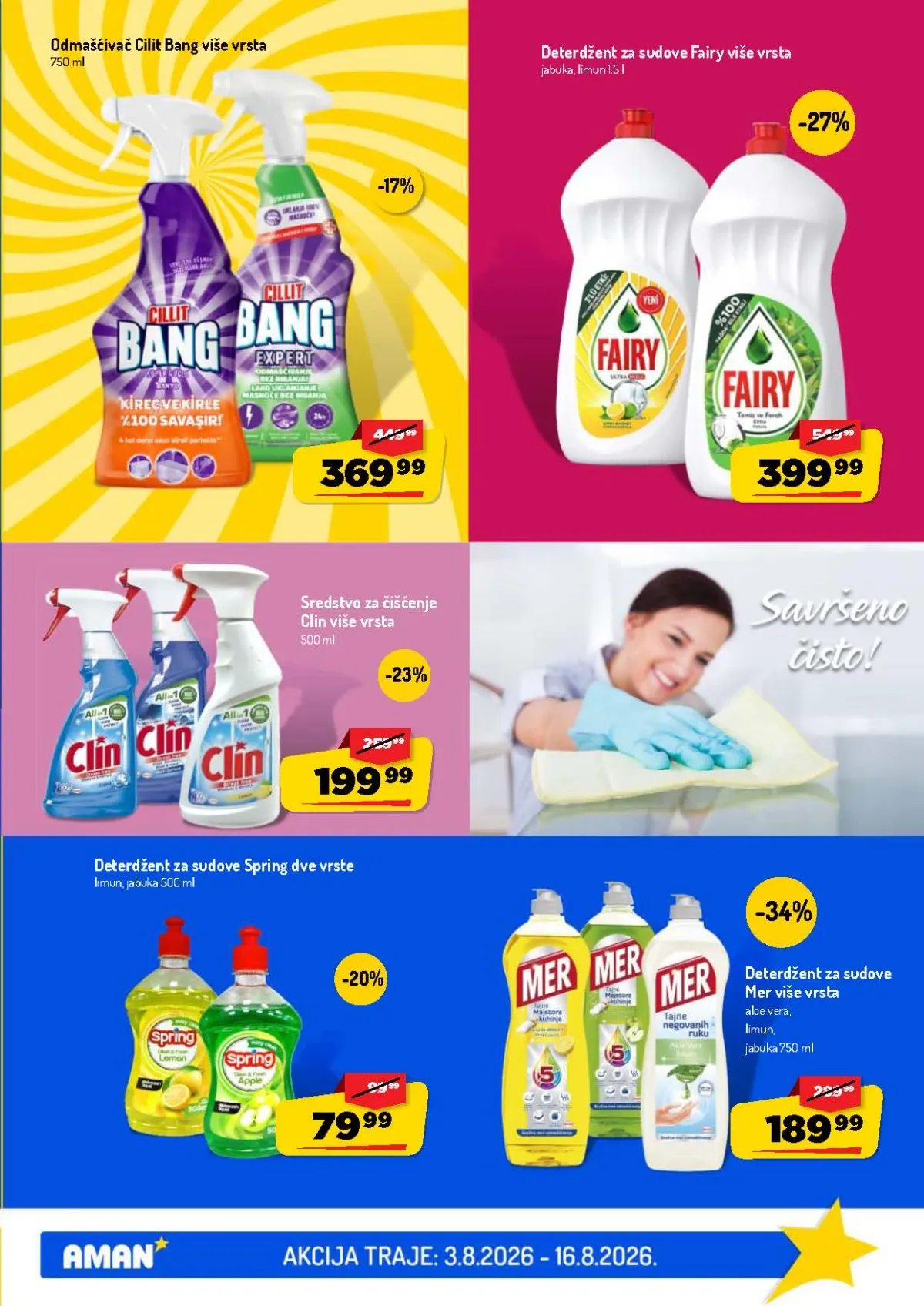 AMAN katalog do 16.08.2026. – sredstva za održavanje doma i osveživači na akciji
