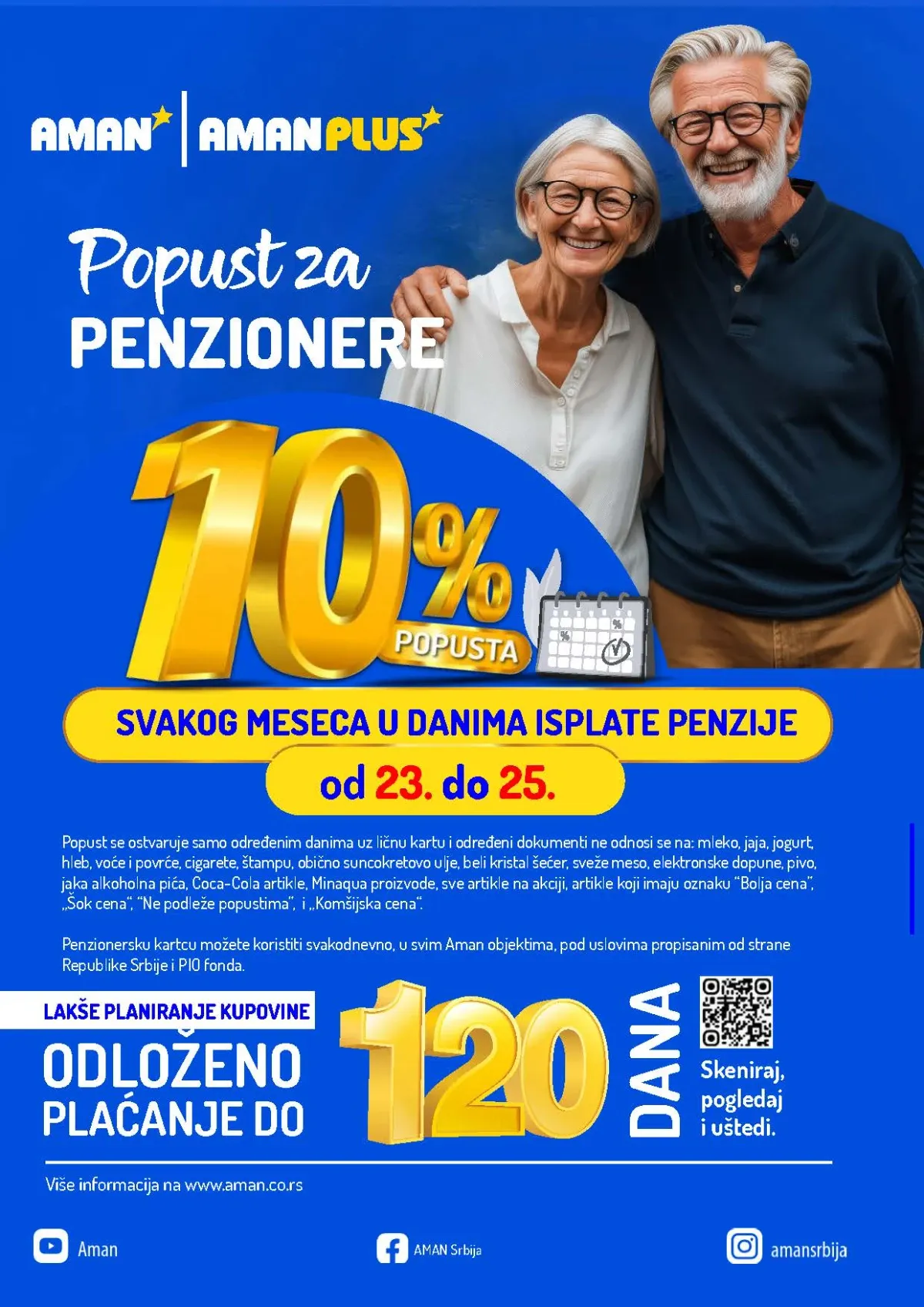 AMAN katalog do 16.08.2026. – poslednja strana kataloga sa akcijskim ponudama i informacijama