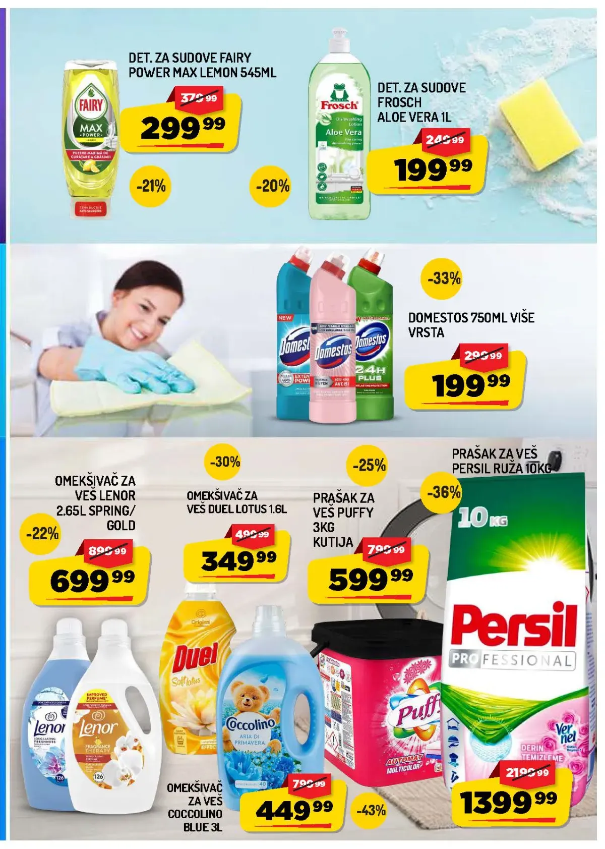 AMAN katalog strana 15 – deterdženti, omekšivači, sredstva za sudove i čišćenje
