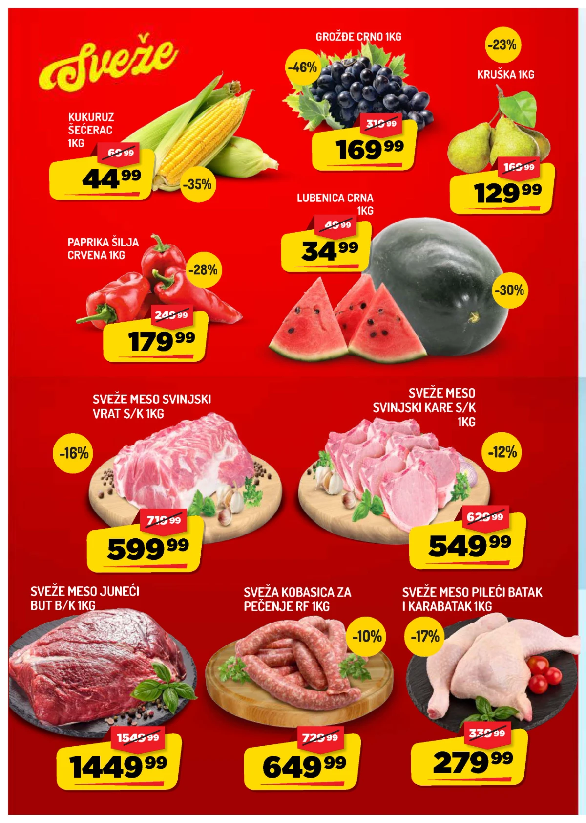Aman katalog do 20.08.2026. – voće, povrće i svježe meso na akciji