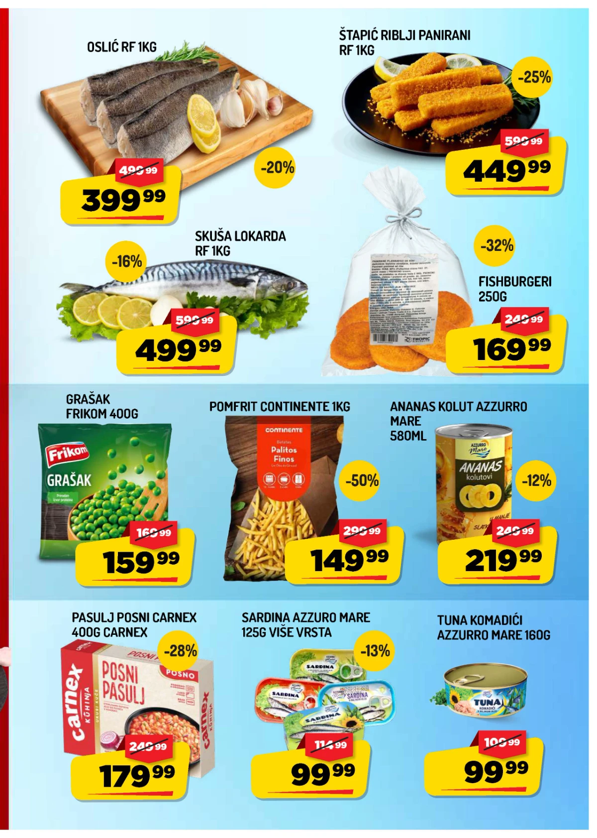 Aman katalog do 20.08.2026. – riba, pomfrit i posni proizvodi na akciji
