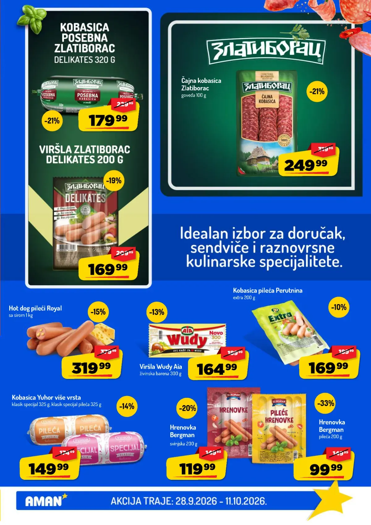 AMAN katalog – strana 5 AMAN katalog do 11.10.2026. – strana 5, hrenovke i kobasice
