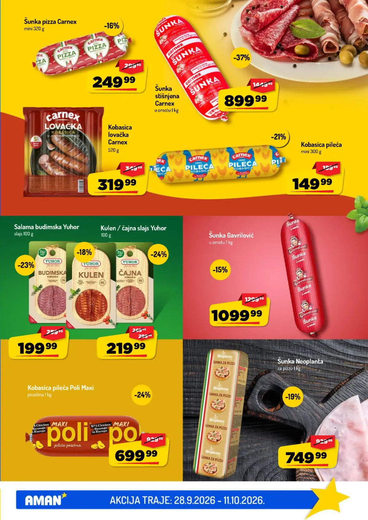 AMAN katalog – strana 7 AMAN katalog do 11.10.2026. – strana 7, šunke, salame i kobasice