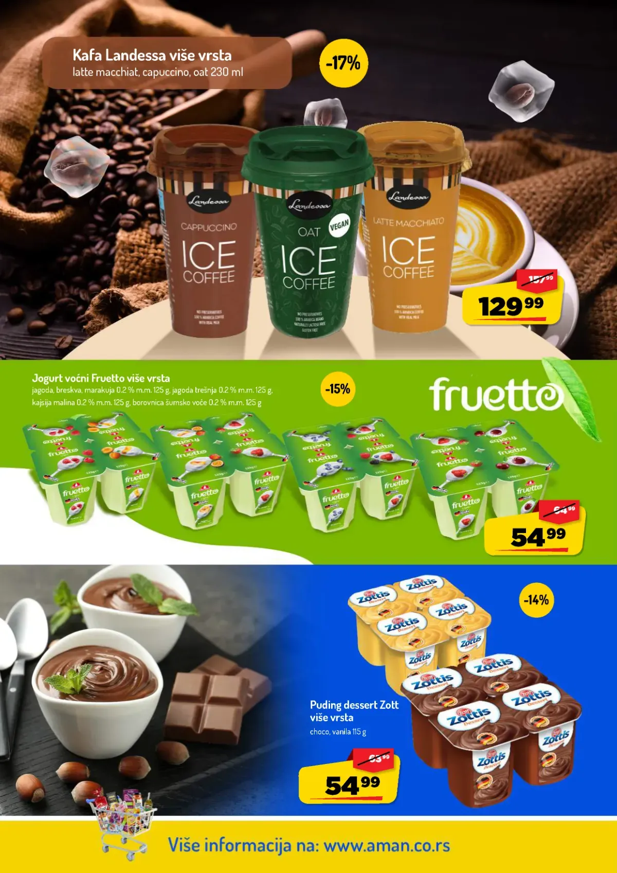 AMAN katalog – strana 8 AMAN katalog do 11.10.2026. – strana 8, jogurti, pudinzi i kafa