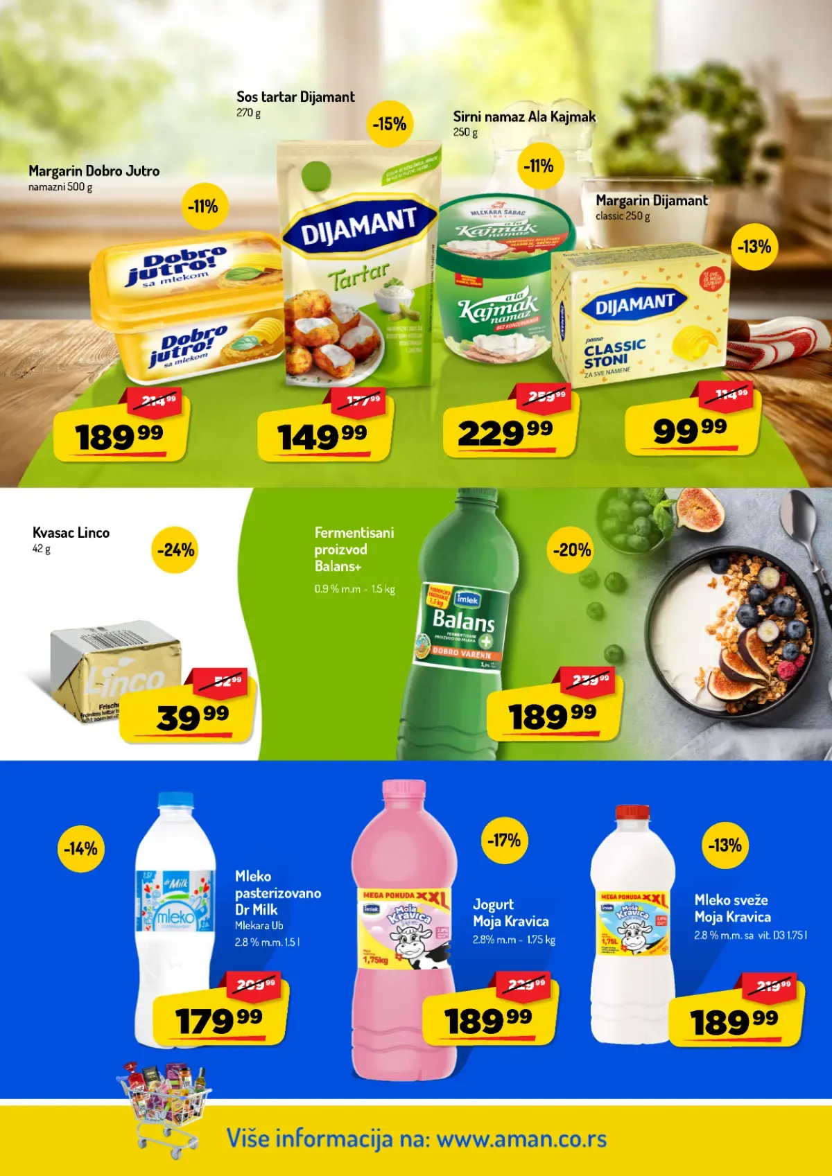 AMAN katalog – strana 12 AMAN katalog do 11.10.2026. – strana 12, mleko, jogurt i namazi