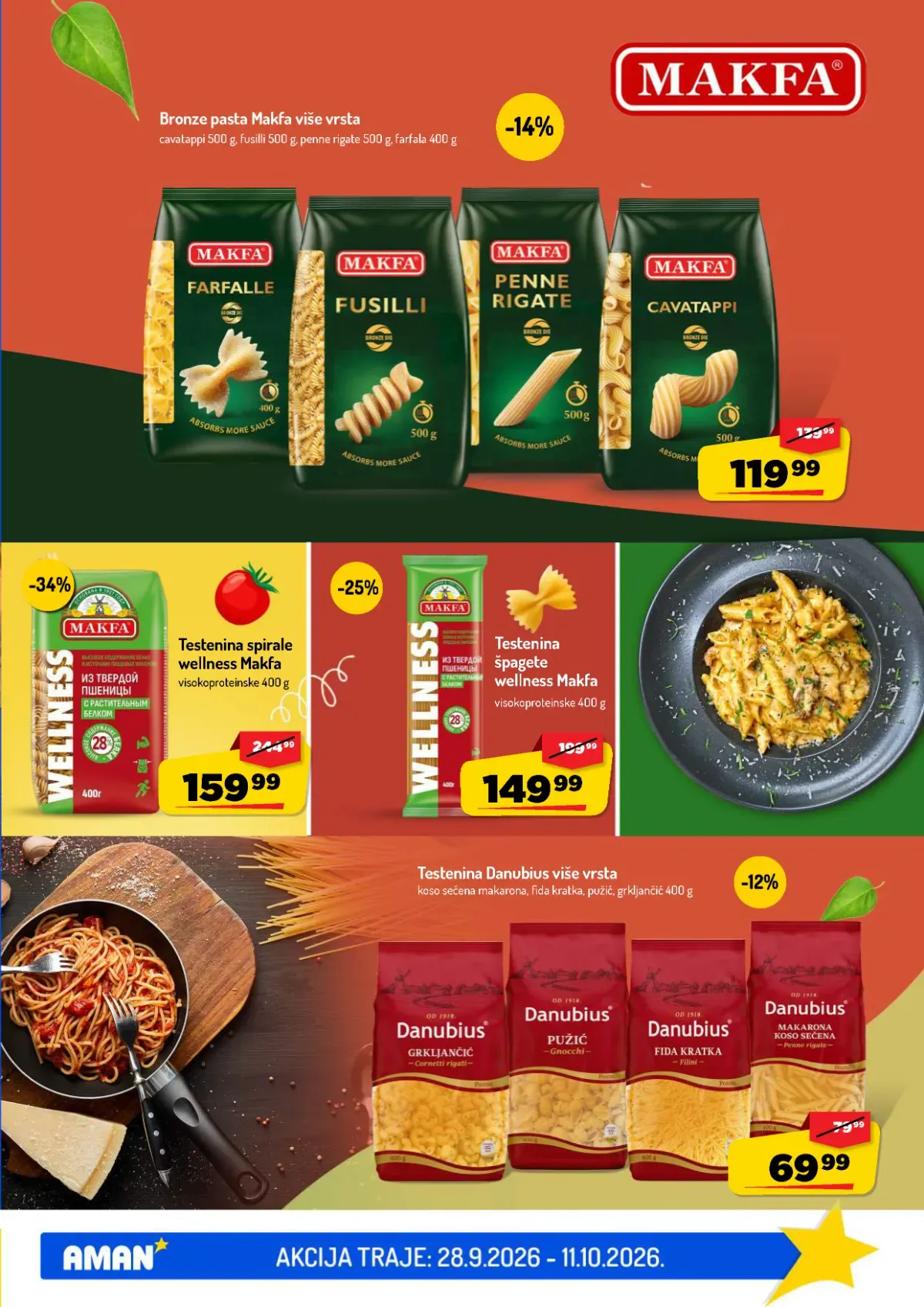 AMAN katalog – strana 21 AMAN katalog do 11.10.2026. – strana 21, testenina