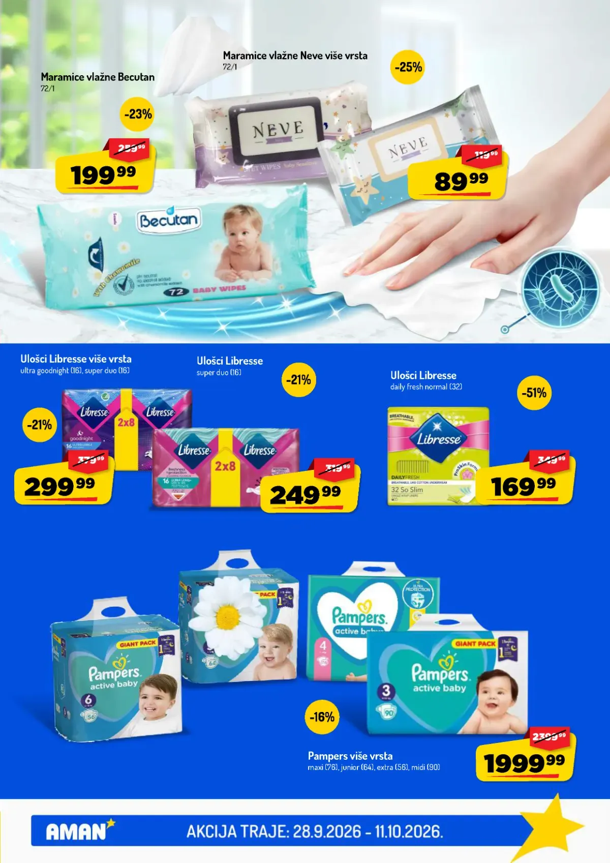 AMAN katalog – strana 37 AMAN katalog do 11.10.2026. – strana 37, higijena i Pampers