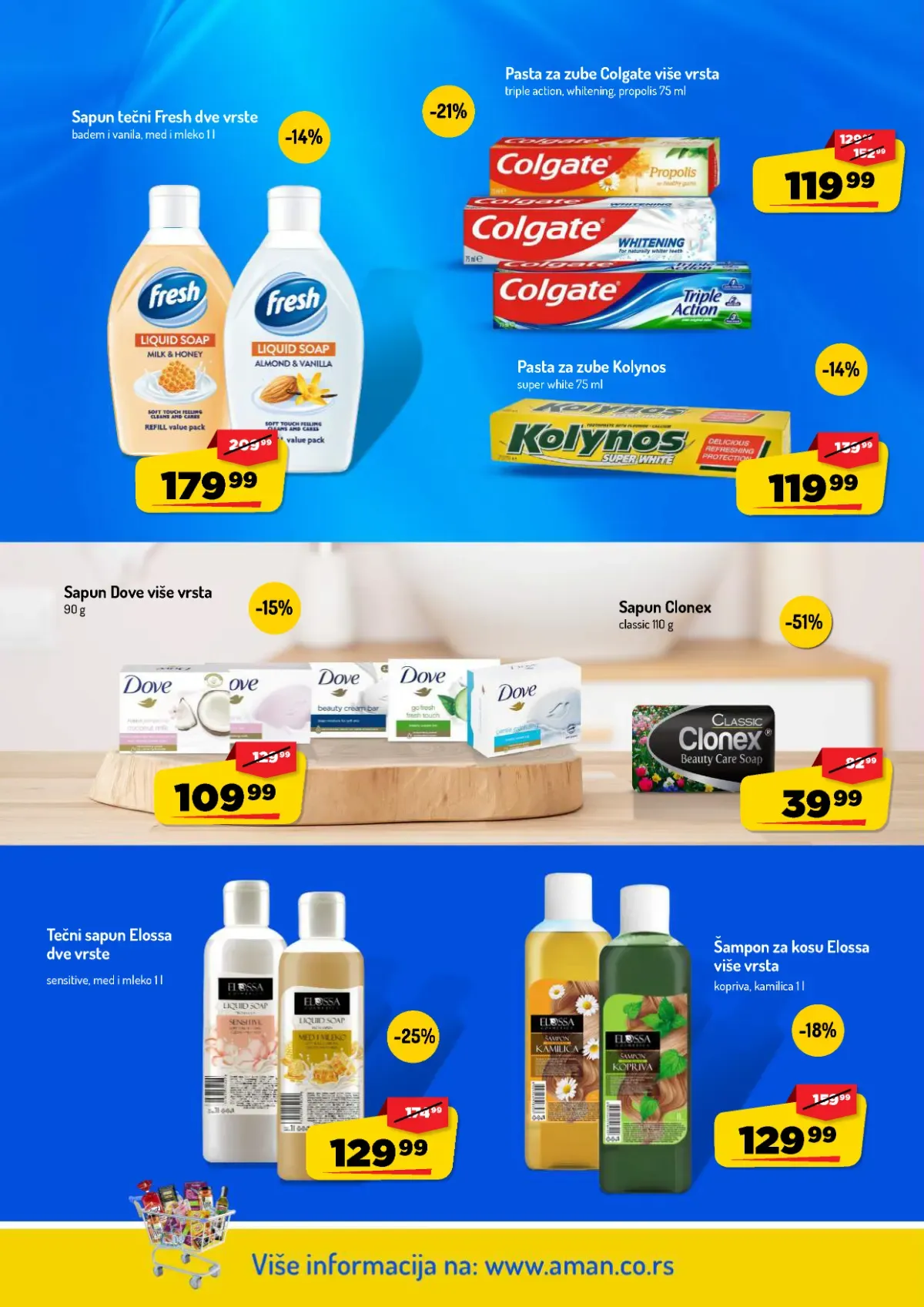 AMAN katalog – strana 42 AMAN katalog do 11.10.2026. – strana 42, sapuni, pasta za zube i šamponi