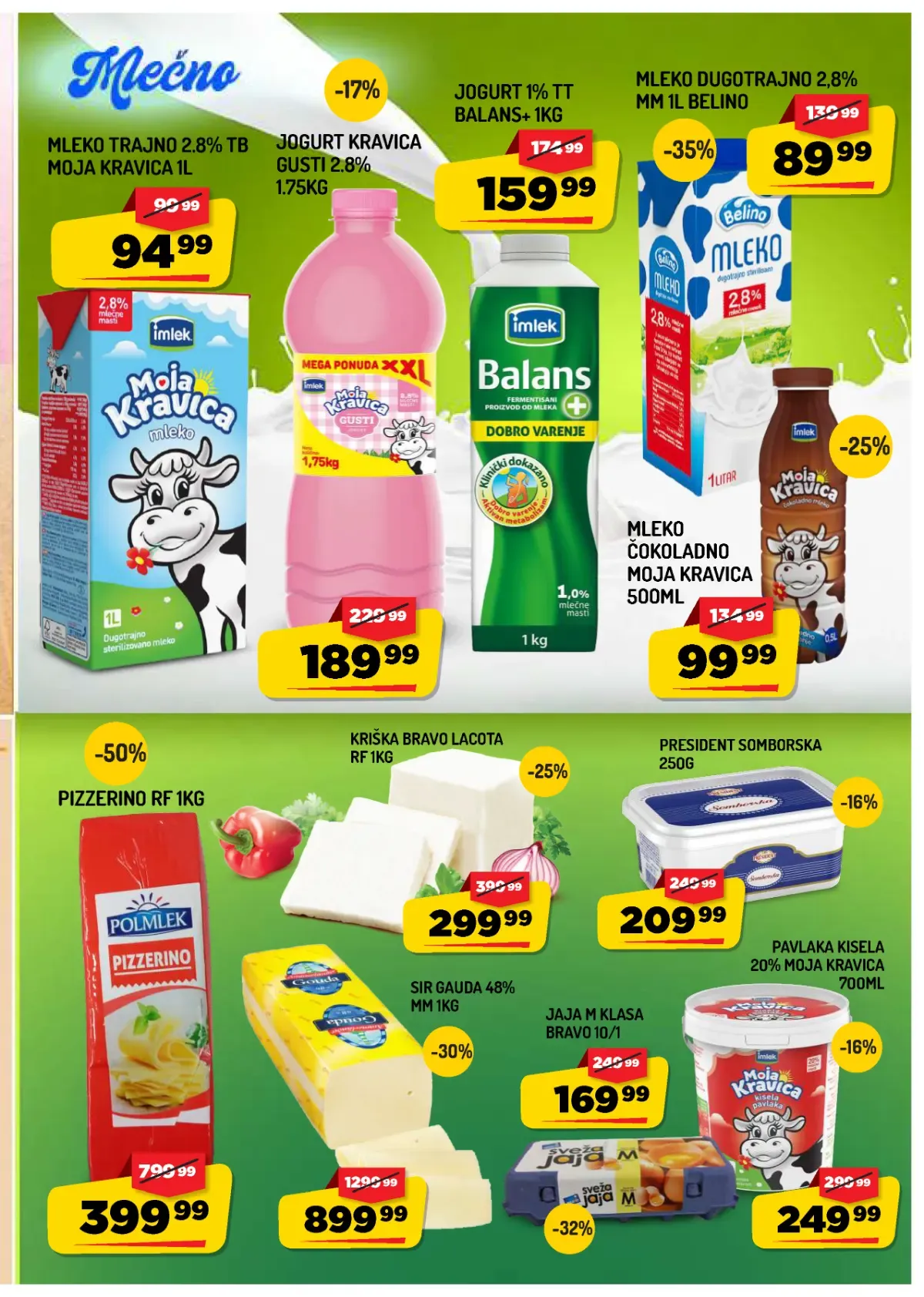 AMAN katalog strana 7 – mleko, jogurt, sir i mlečni proizvodi uz popuste do 50%