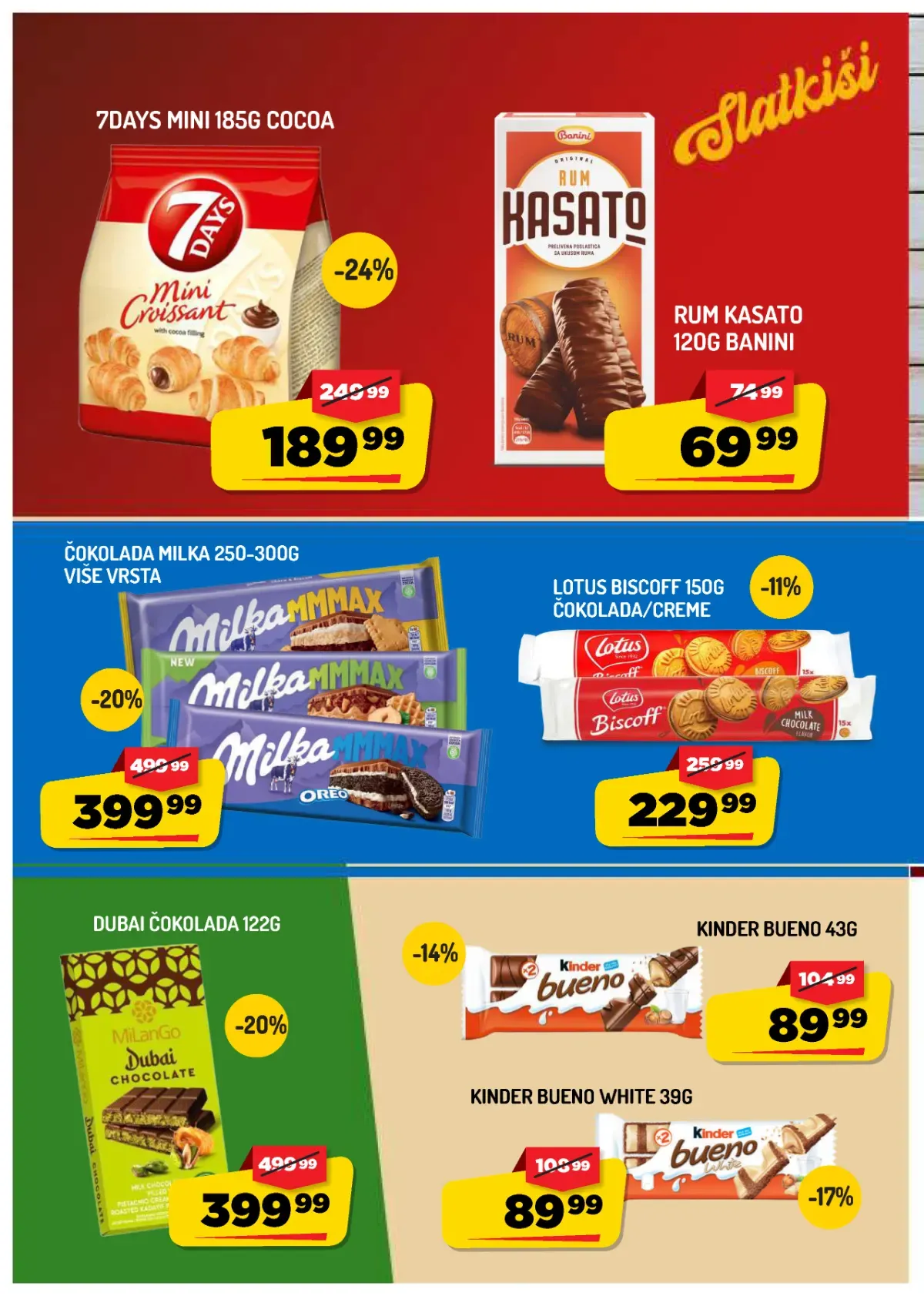 AMAN katalog strana 10 – 7Days, Milka, Lotus i drugi slatkiši na akciji