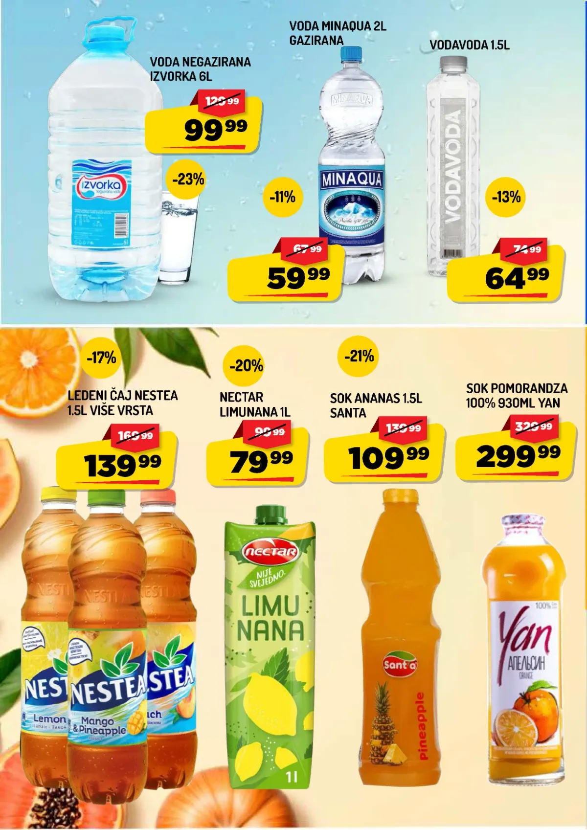 AMAN katalog do 03.09.2026. – Nestea ledeni čaj i Santa sok od ananasa na akciji