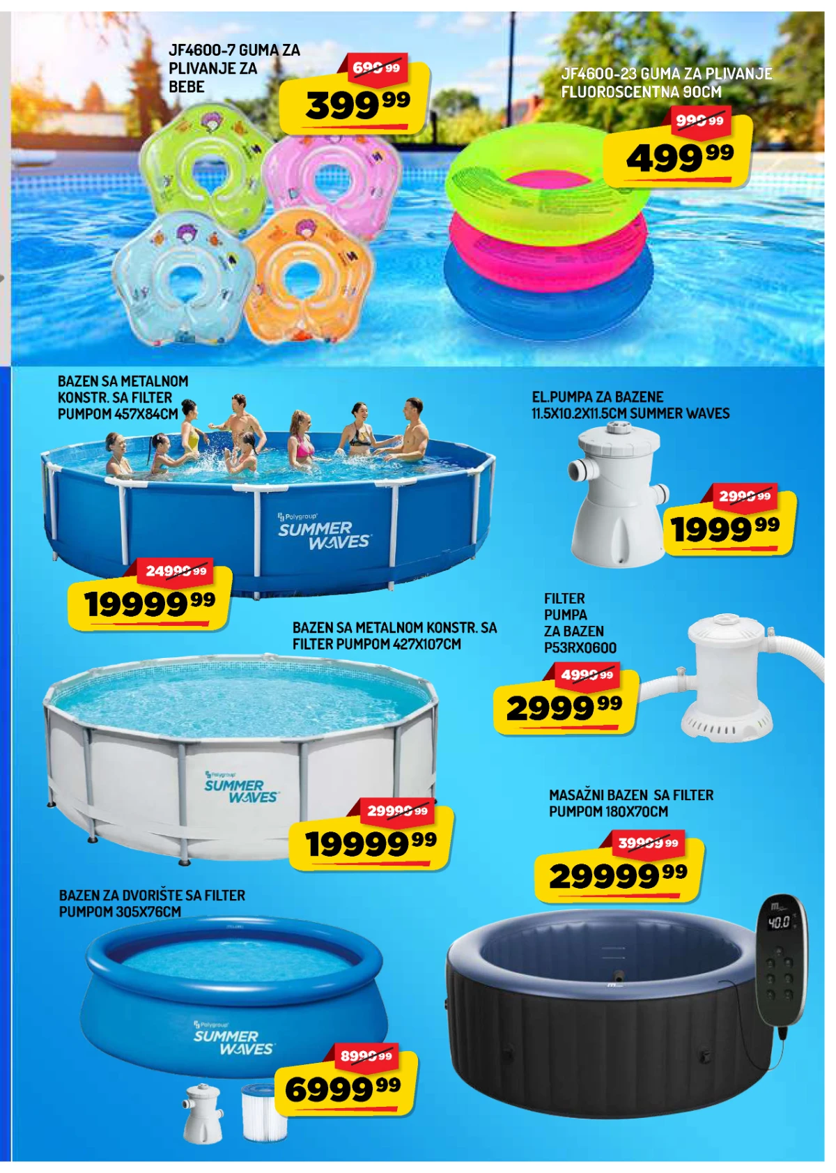 Aman katalog strana 11 – bazeni, filter pumpe, oprema za kupanje i letnji program na akciji.