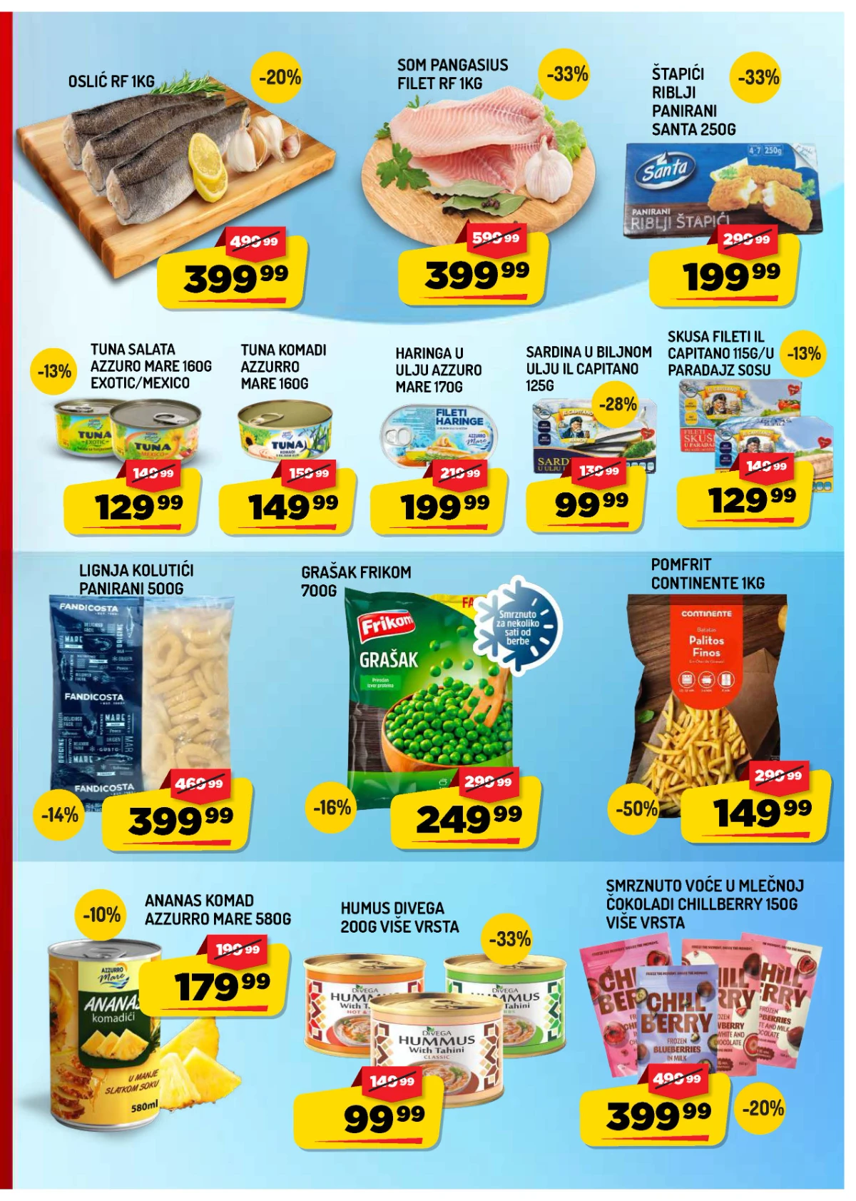 AMAN katalog – riba, pomfrit, grašak i zamrznuti proizvodi uz popuste do 50%