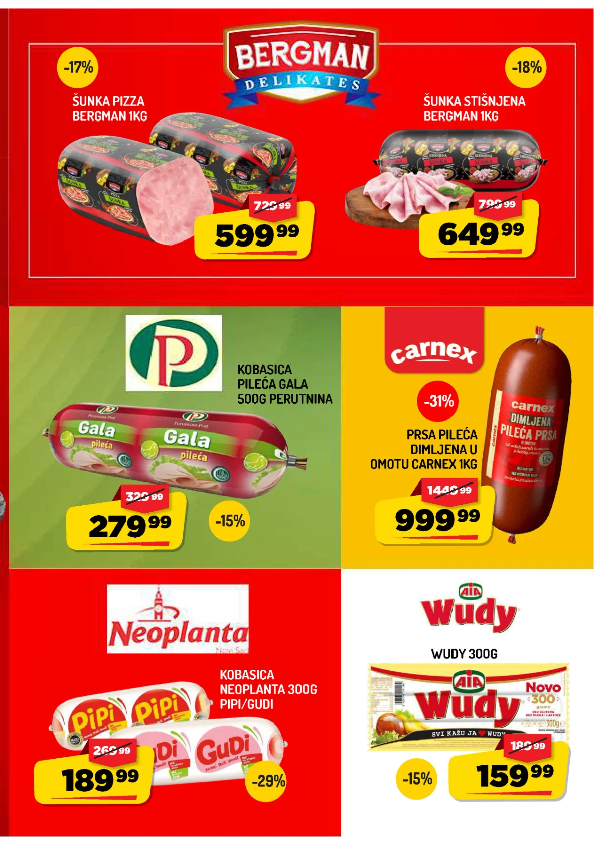 AMAN katalog – Carnex, Neoplanta, Bergman, Perutnina i Wudy proizvodi na akciji
