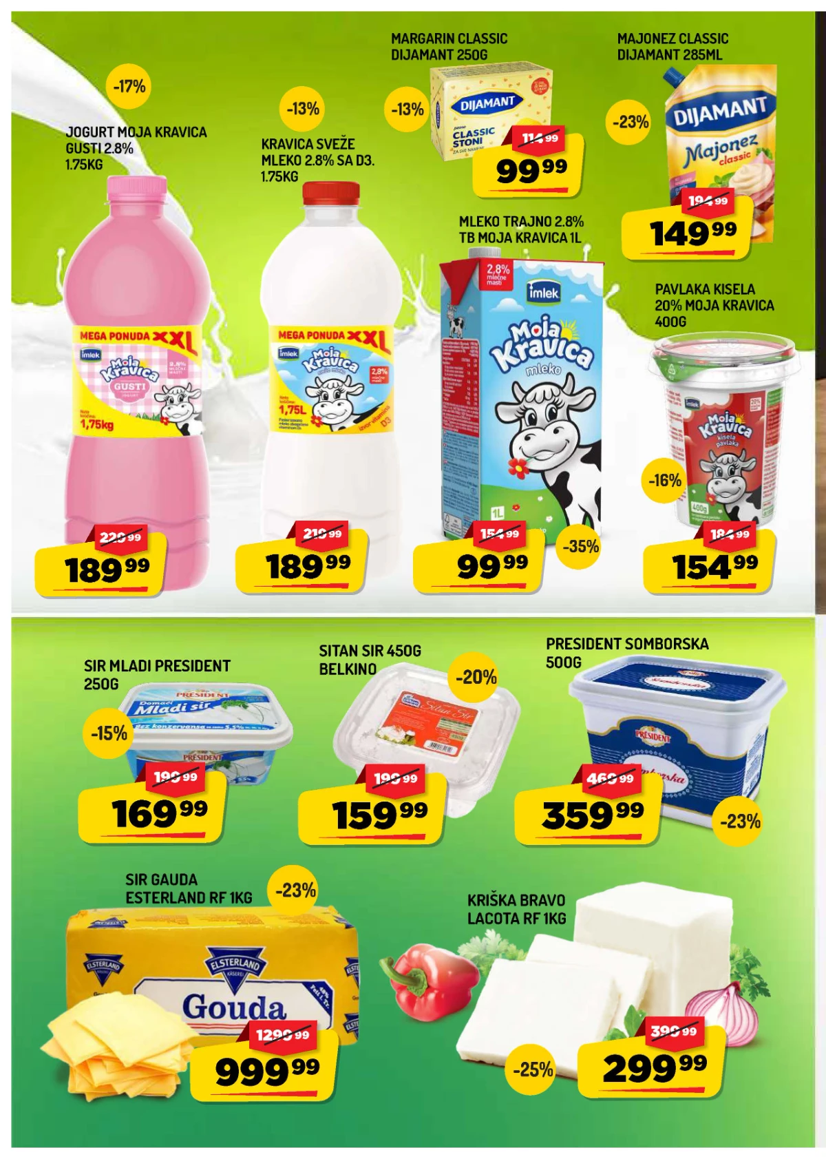 AMAN akcija – mleko, jogurt, sir, pavlaka, majonez i margarin na sniženju