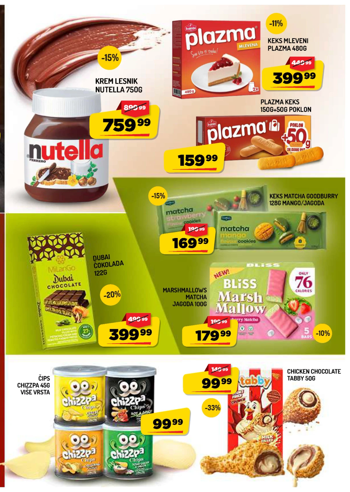 AMAN katalog – Nutella, Plazma, Dubai čokolada i slatkiši na akciji