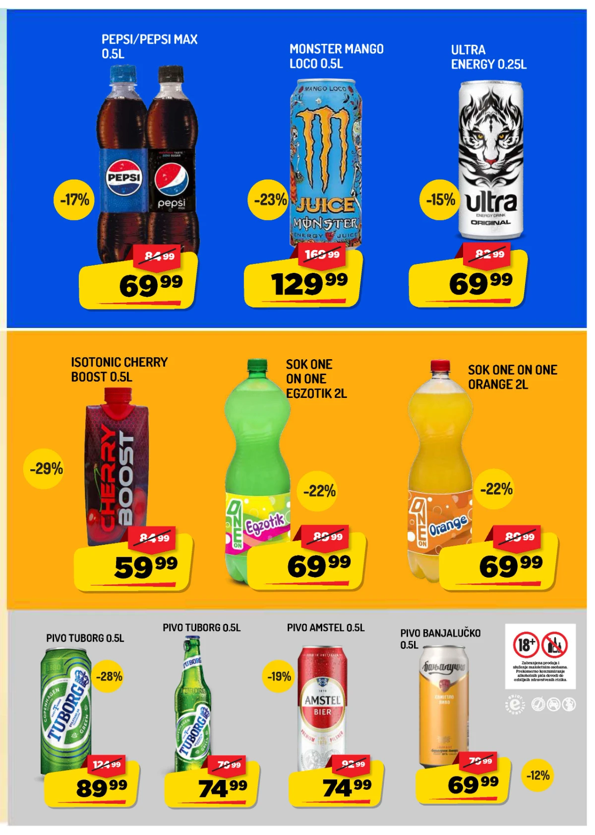 AMAN katalog – Pepsi, Monster, energetska pića, sokovi i pivo na akciji