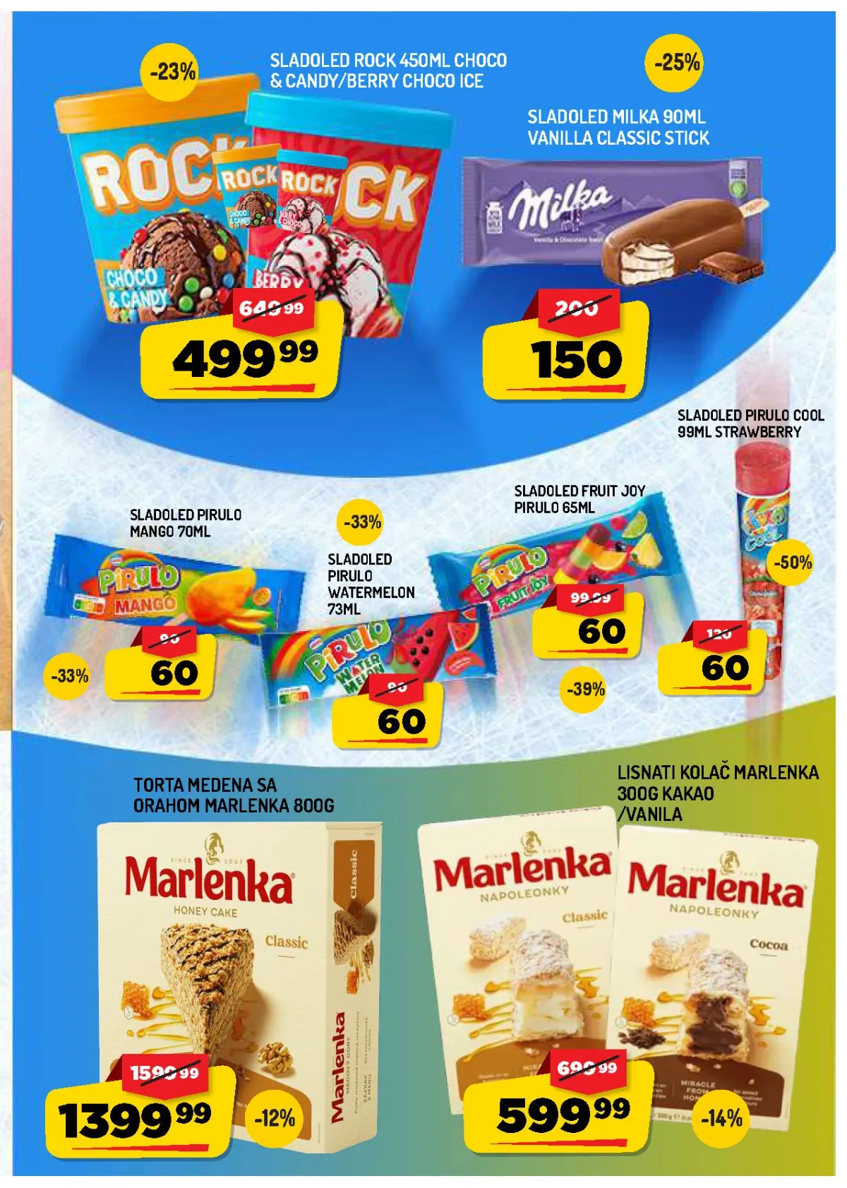 AMAN akcija – Pirulo, Milka i Rock sladoledi i Marlenka kolači