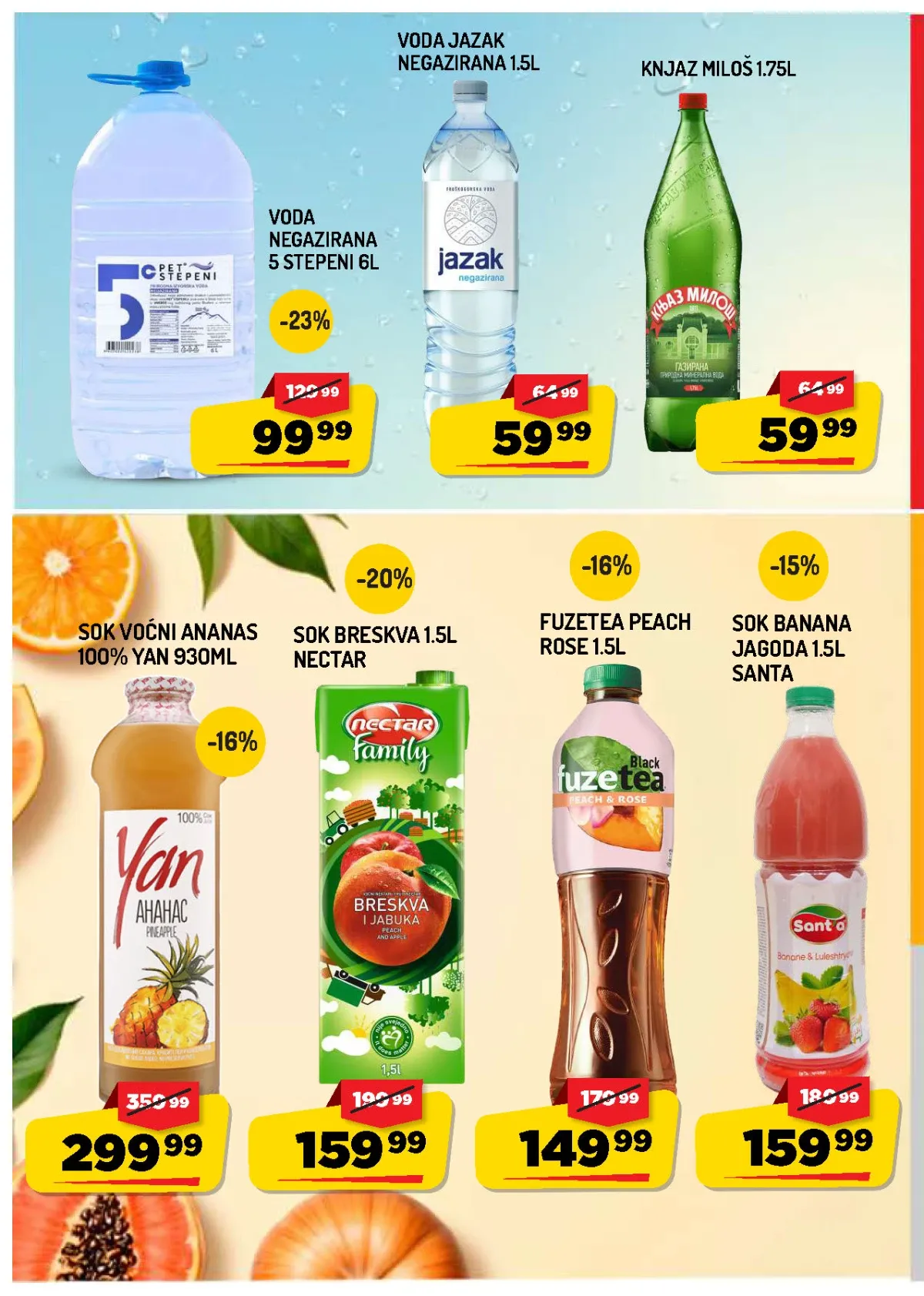 AMAN akcija pića – Nectar, FuzeTea, Knjaz Miloš, Jazāk i sokovi