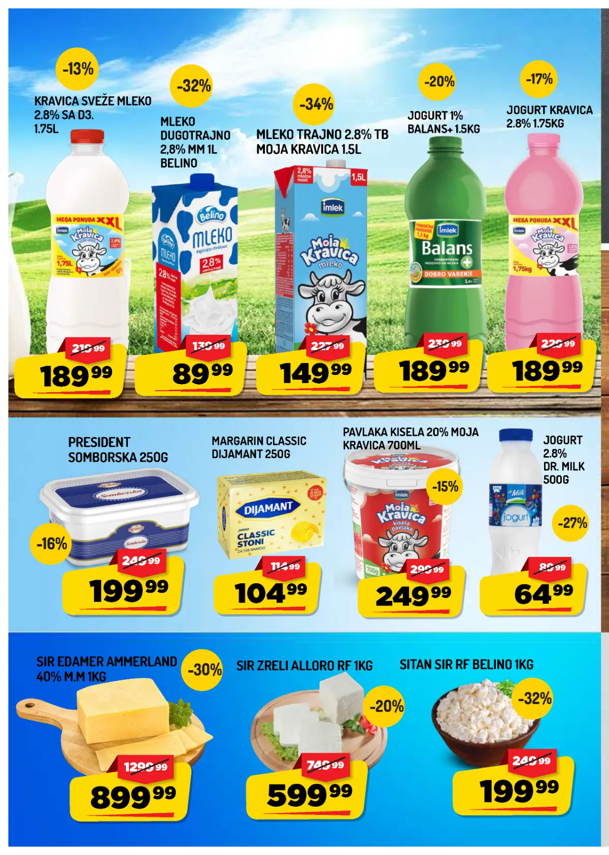 AMAN katalog – Belino mleko, Moja Kravica, Balans jogurt, President i Ammerland sir na akciji