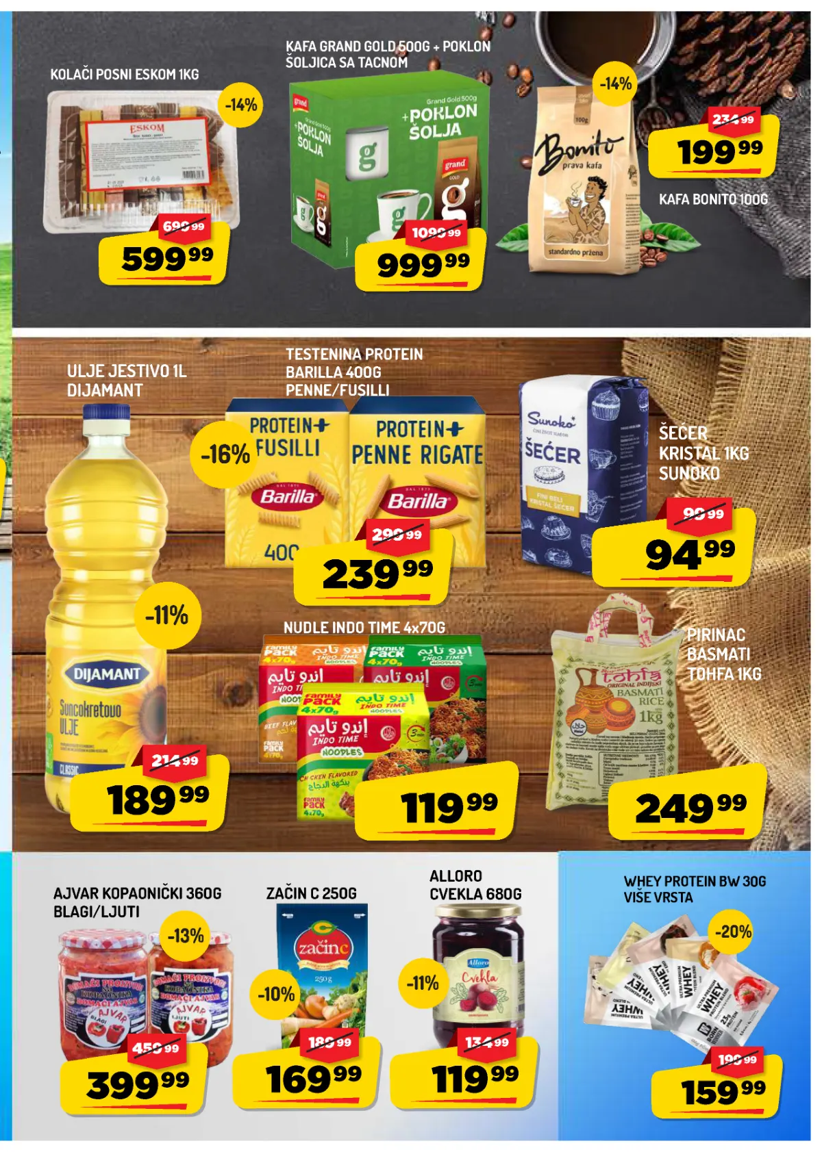AMAN katalog – Dijamant ulje, Grand kafa, Bonito kafa, Barilla testenina, Sunoko šećer i ajvar