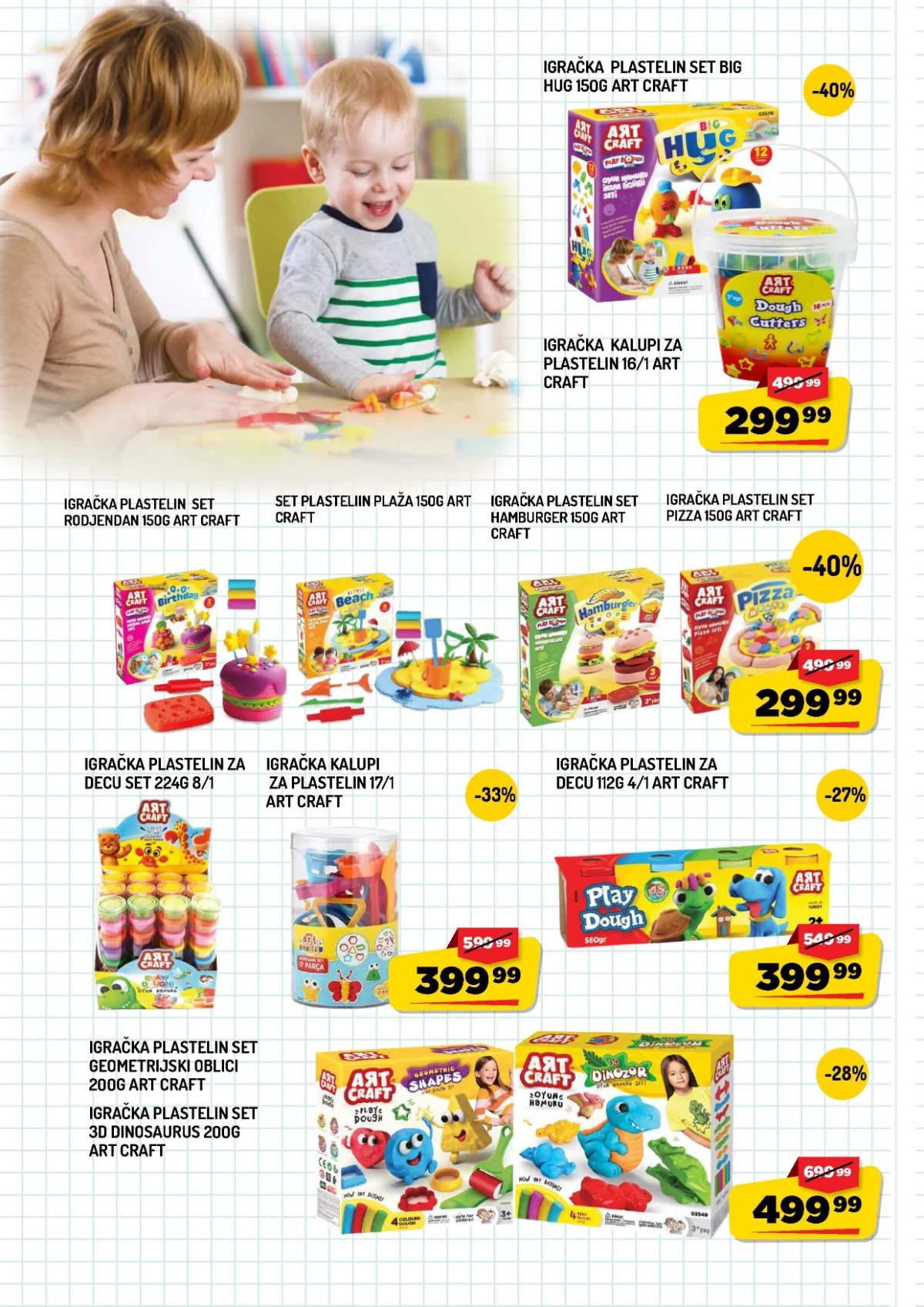 AMAN akcija – Art Craft plastelin Big Hug i Pizza set uz popuste do 40%