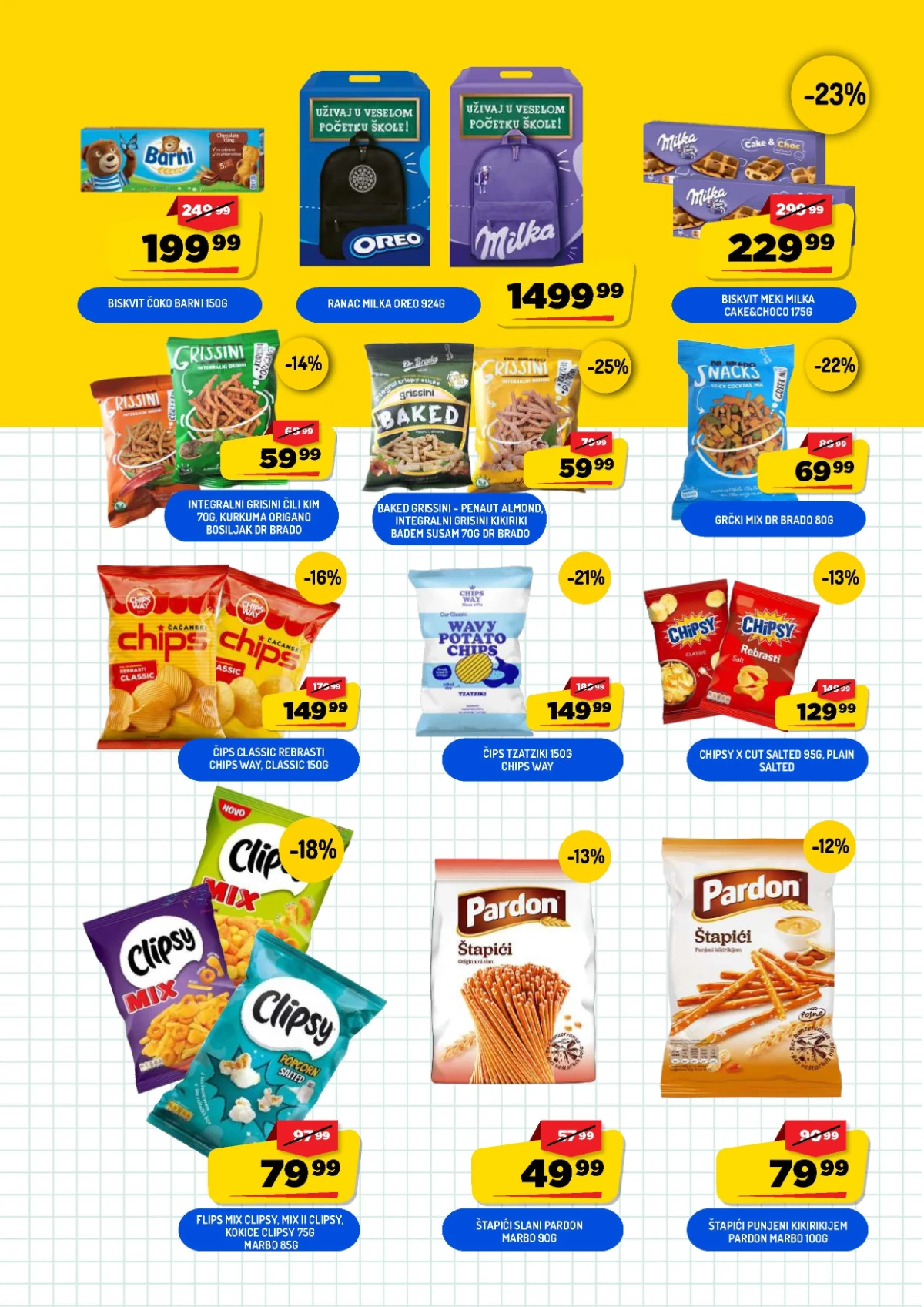 AMAN akcija – grisine do 25% i Milka keksi do 23% jeftinije