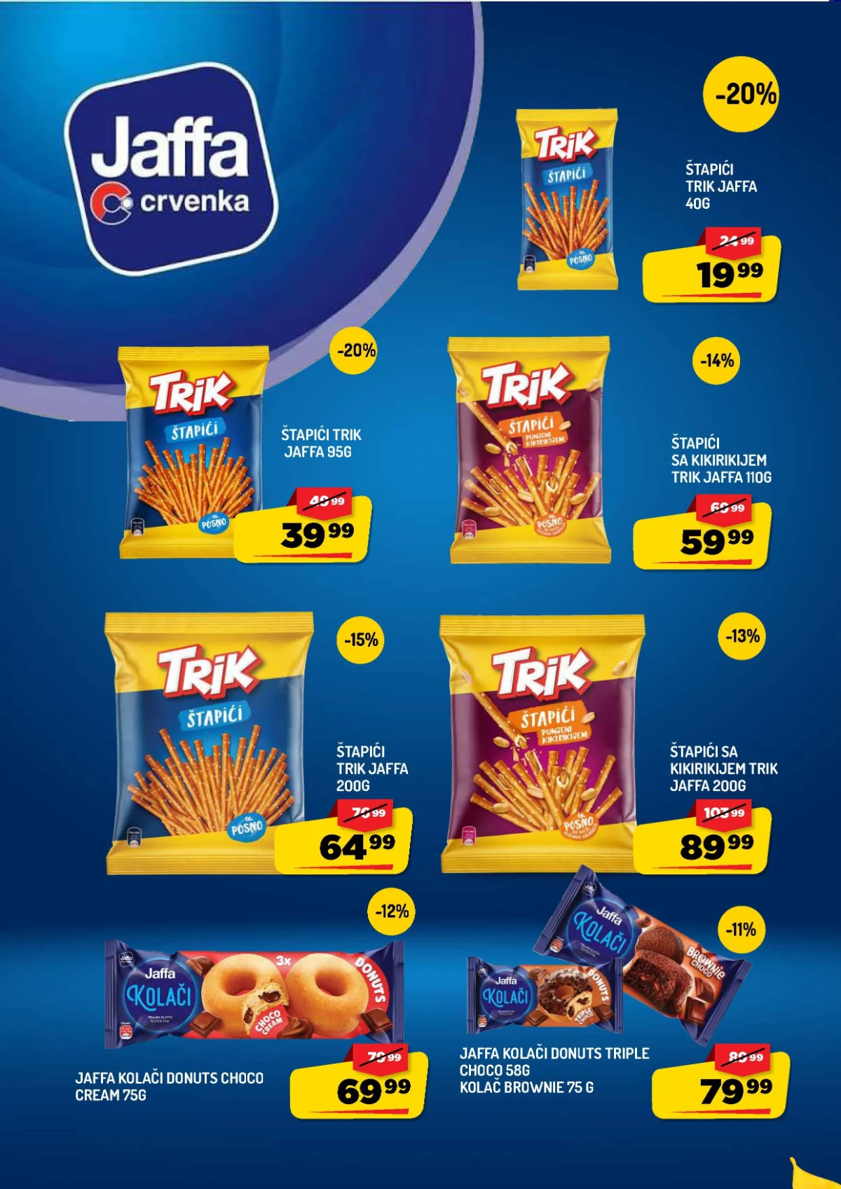 AMAN akcija – Jaffa Trik štapići uz popuste do 20% i Jaffa kolači po akcijskim cenama