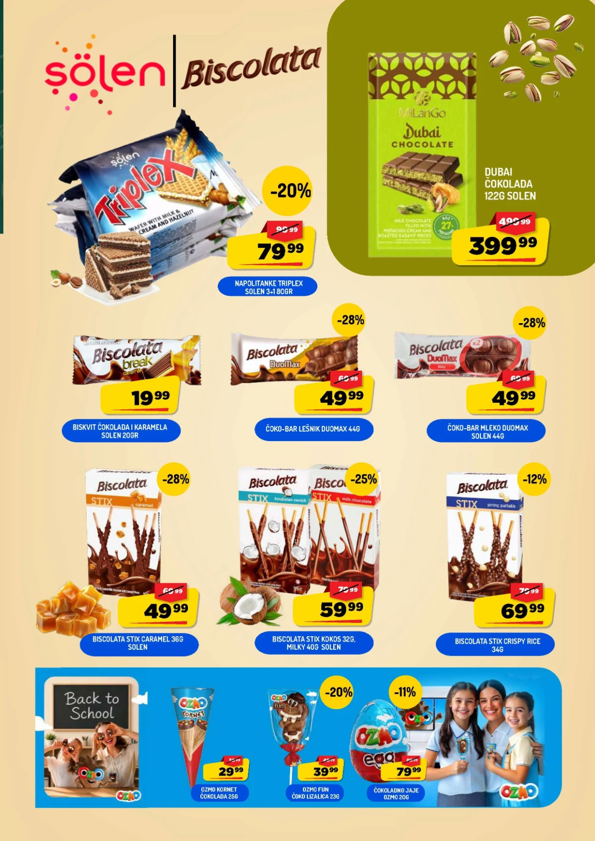 AMAN akcija – Biscolata čoko barovi i Stix proizvodi uz popuste do 28%