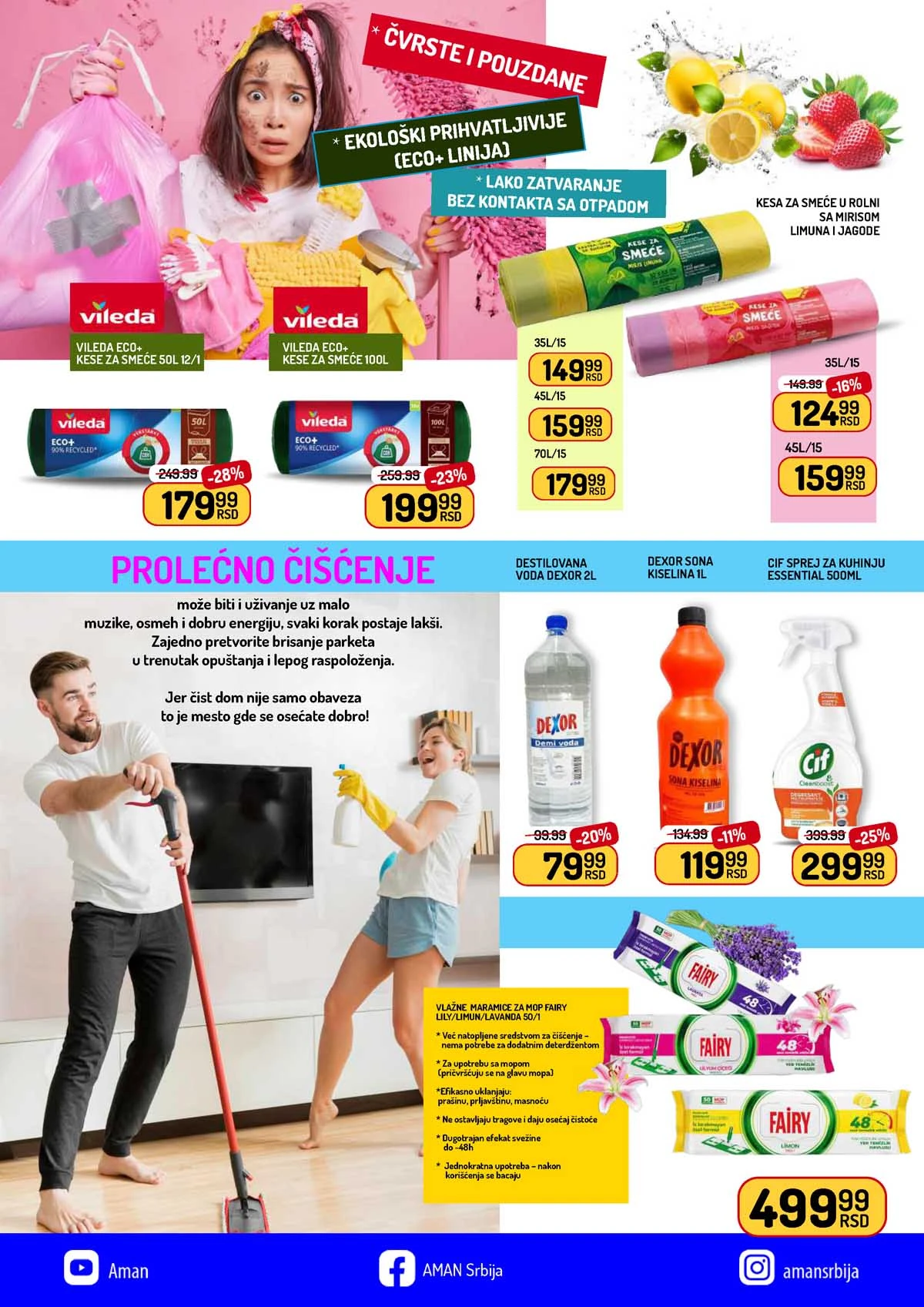 Aman akcija – velika ponuda sredstava za čišćenje i održavanje doma