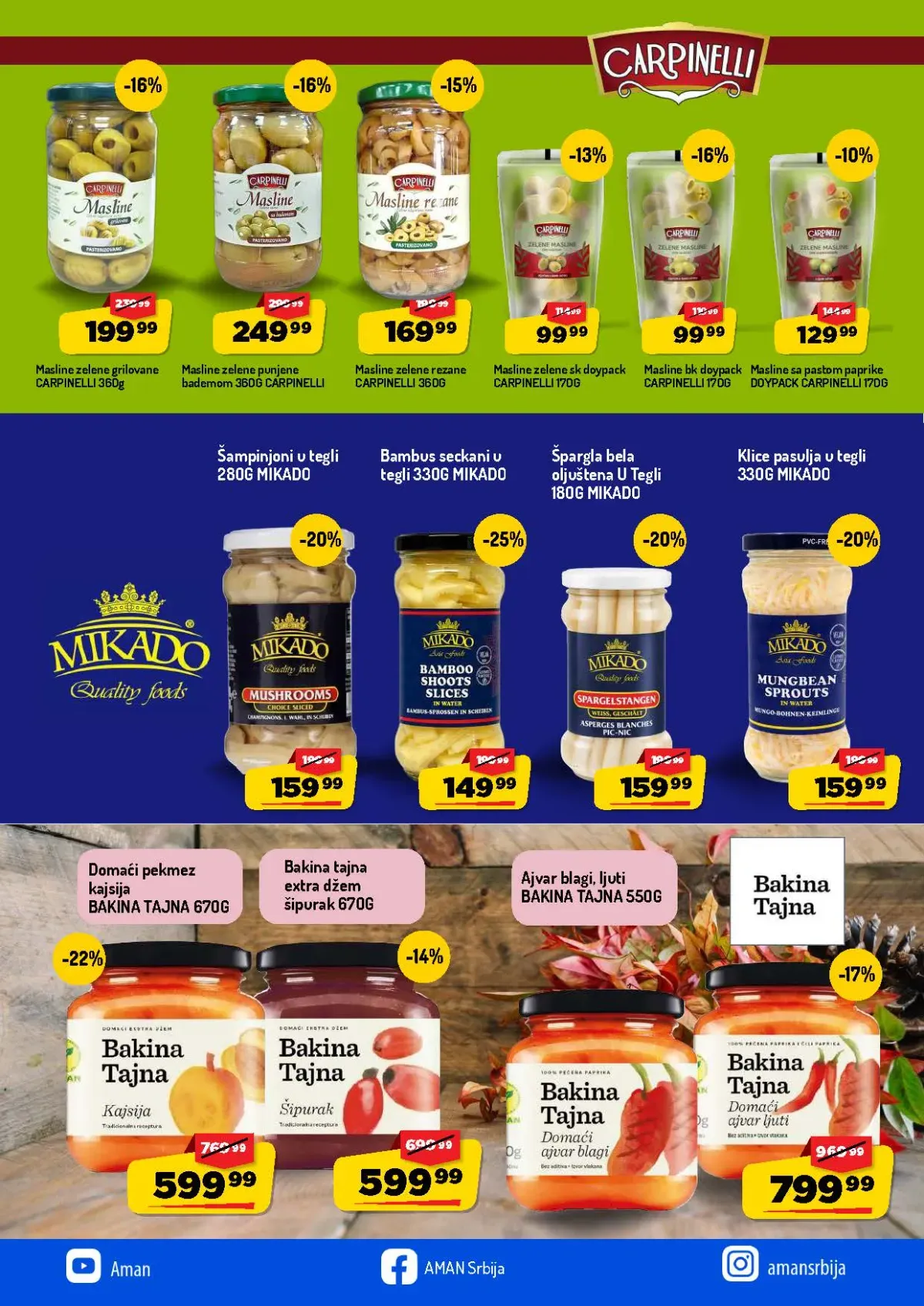 AMAN Zimnica katalog strana 10 – Carpinelli masline, Mikado proizvodi i Bakina Tajna